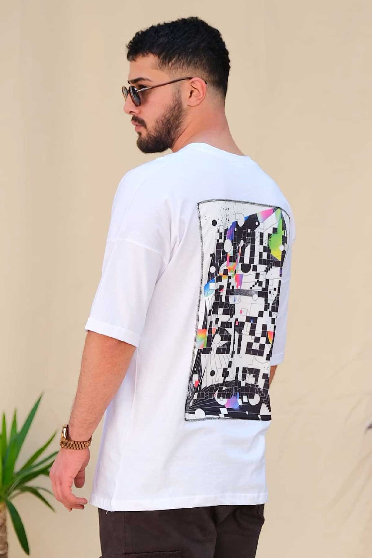 Oversize Arkası Baskılı T-Shirt 