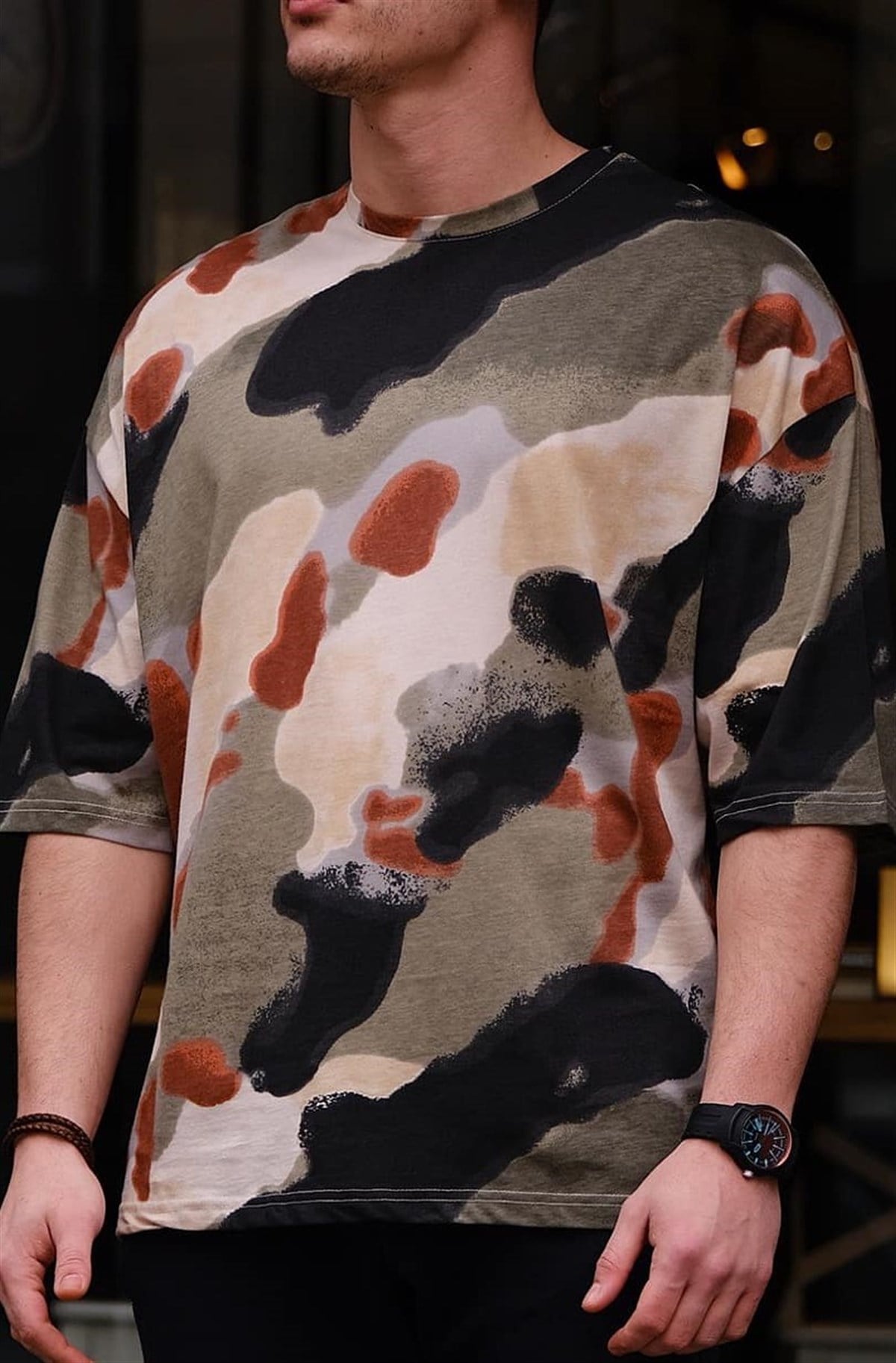 Oversize Kamuflaj T-Shirt