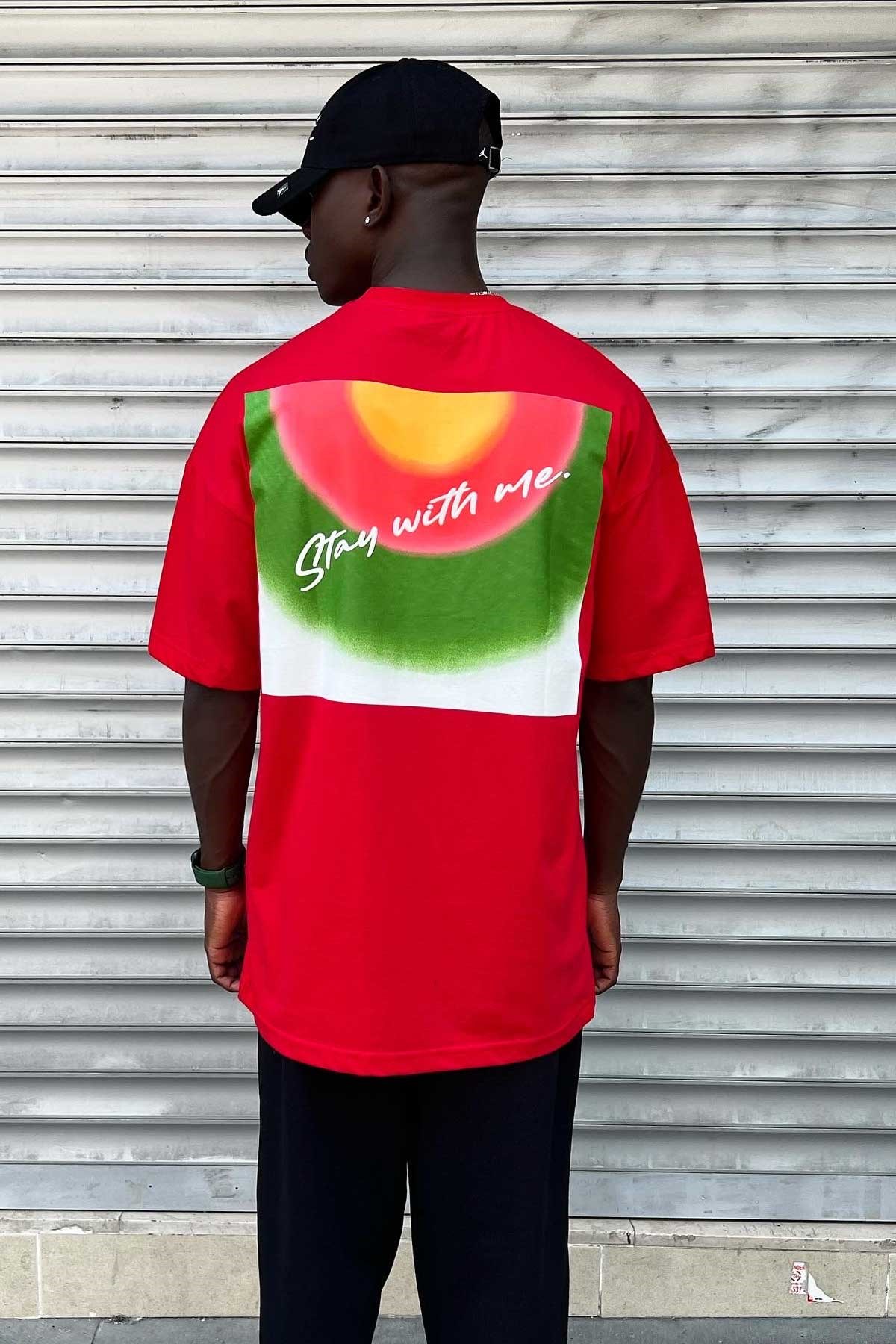 Oversize Kırmızı T-Shirt