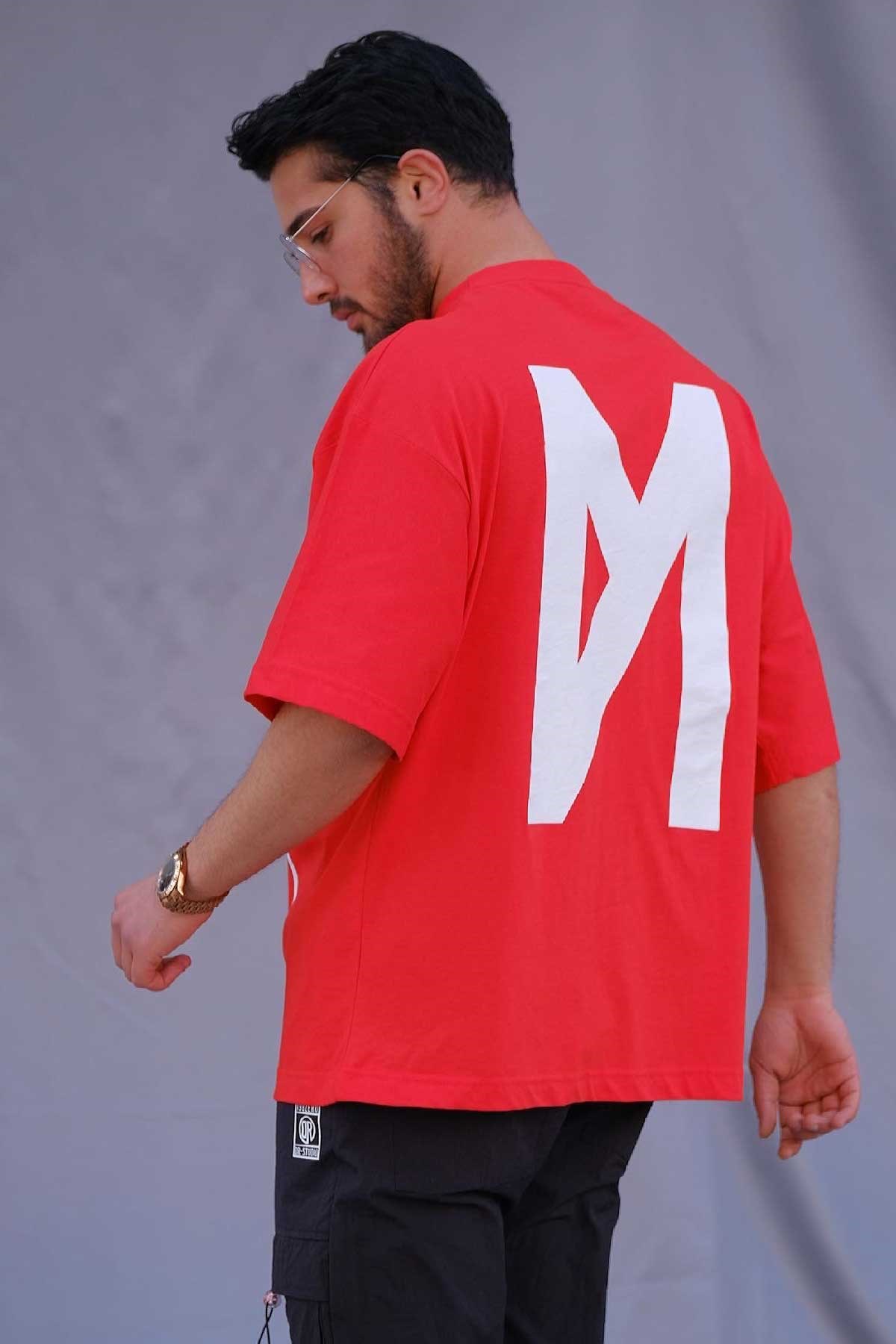 Oversize Kırmızı T-Shirt Maskulin