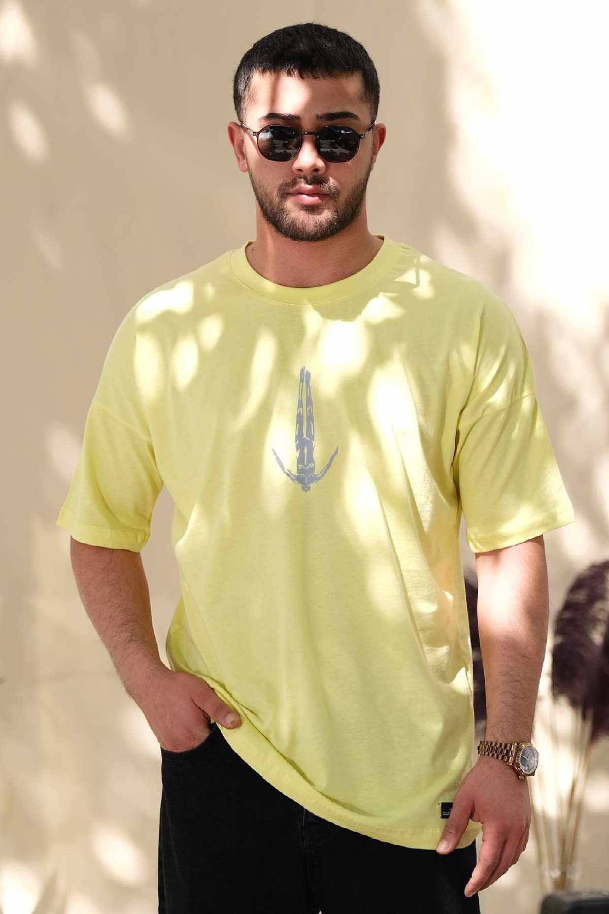 Oversize Sarı T-Shirt
