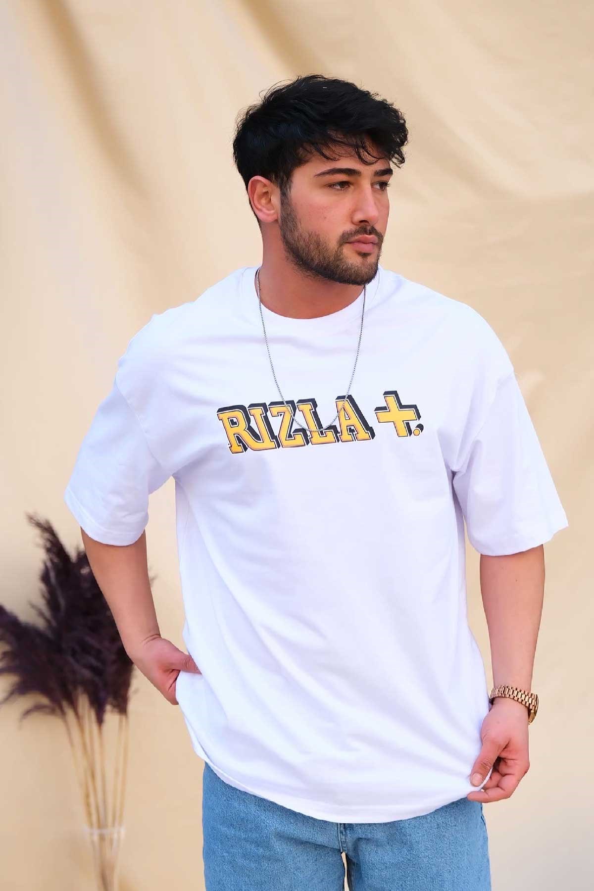 Oversize T-shirt Beyaz Ruzla