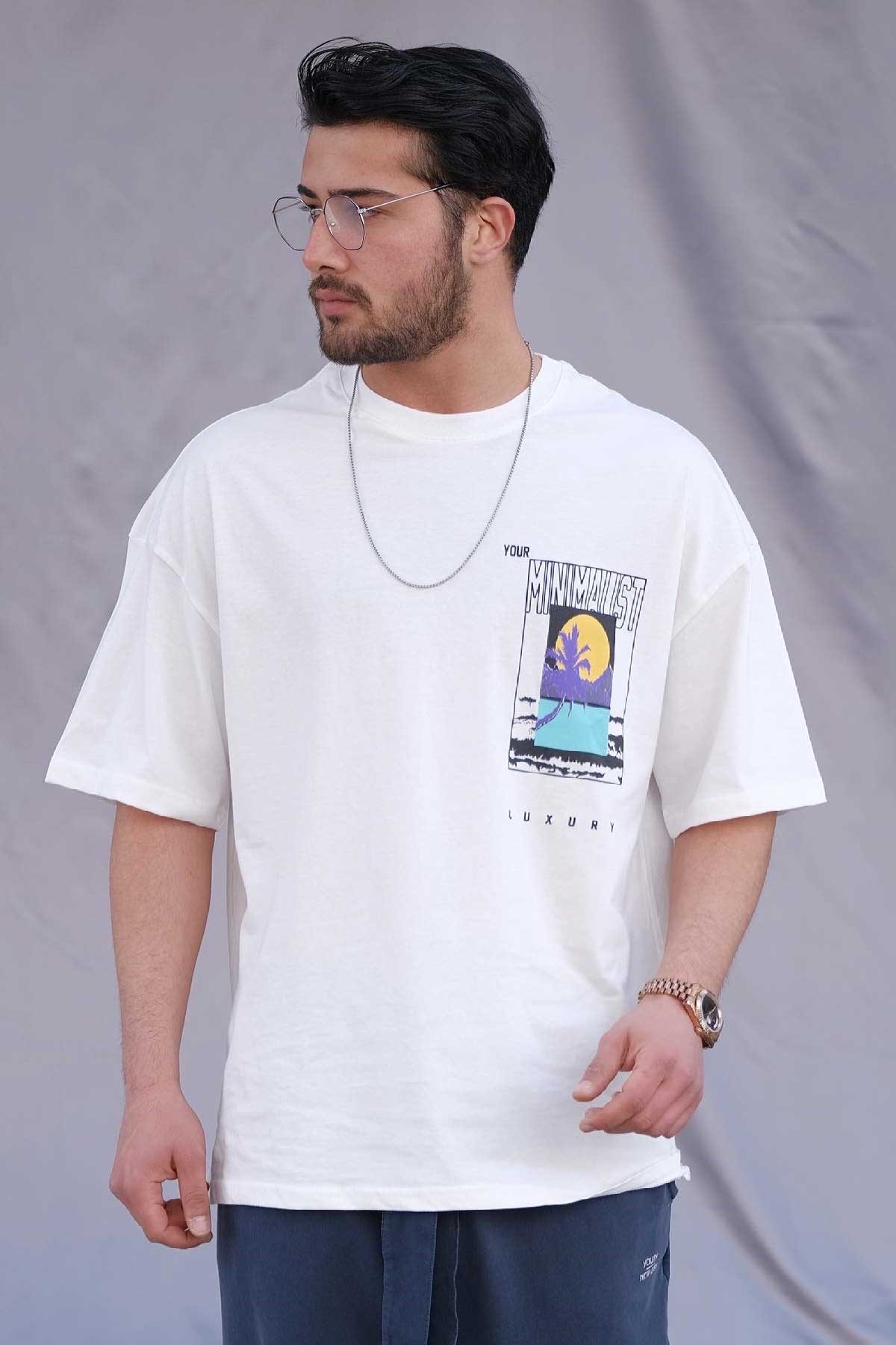 Oversize T-Shirt M-N-M-L Ekru T-Shirt