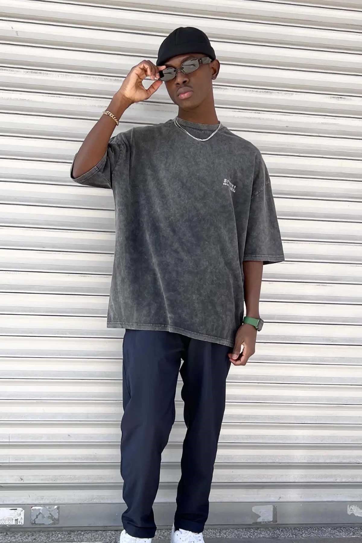 Oversize Yıkamalı Actual T-Shirt