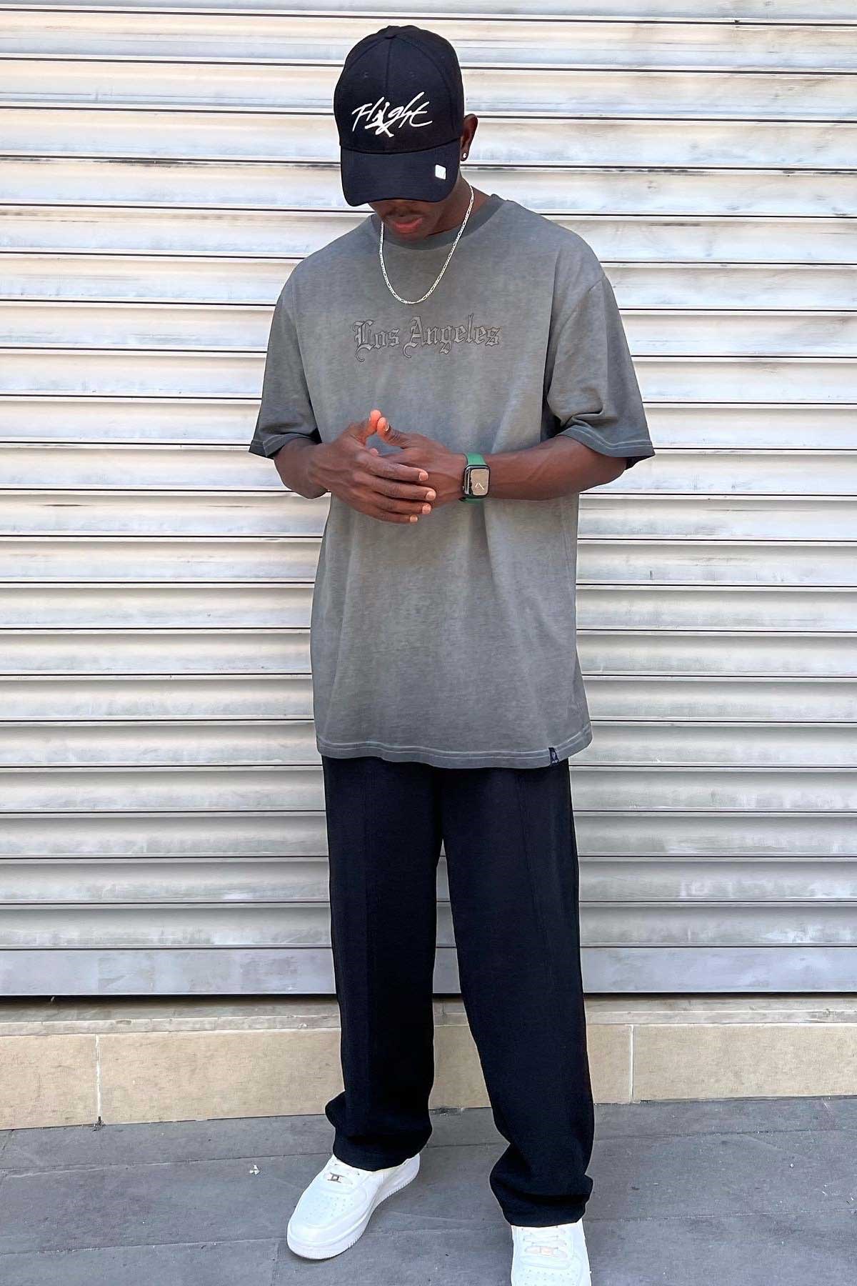 Oversize Yıkamalı T-Shirt 