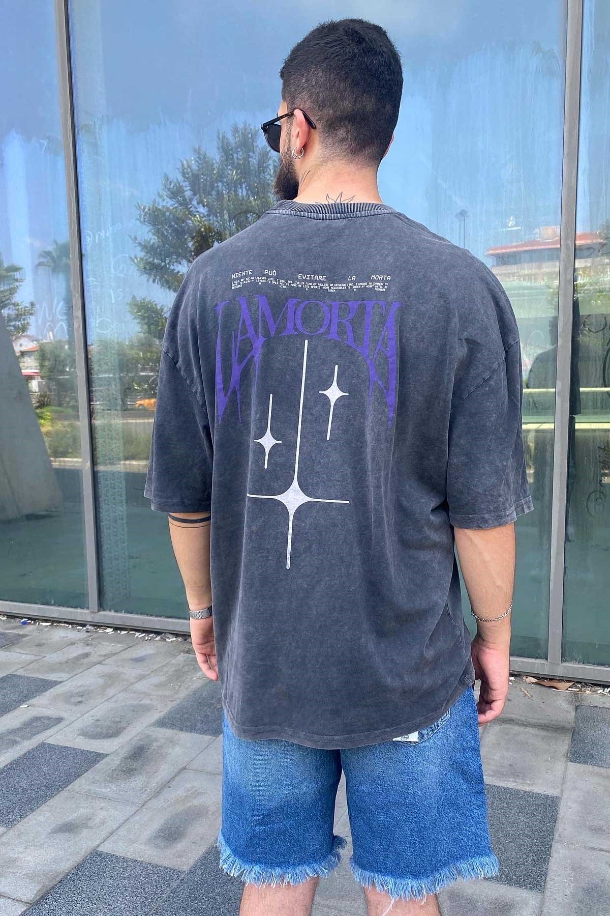 Oversize Yıkamalı T-Shirt 