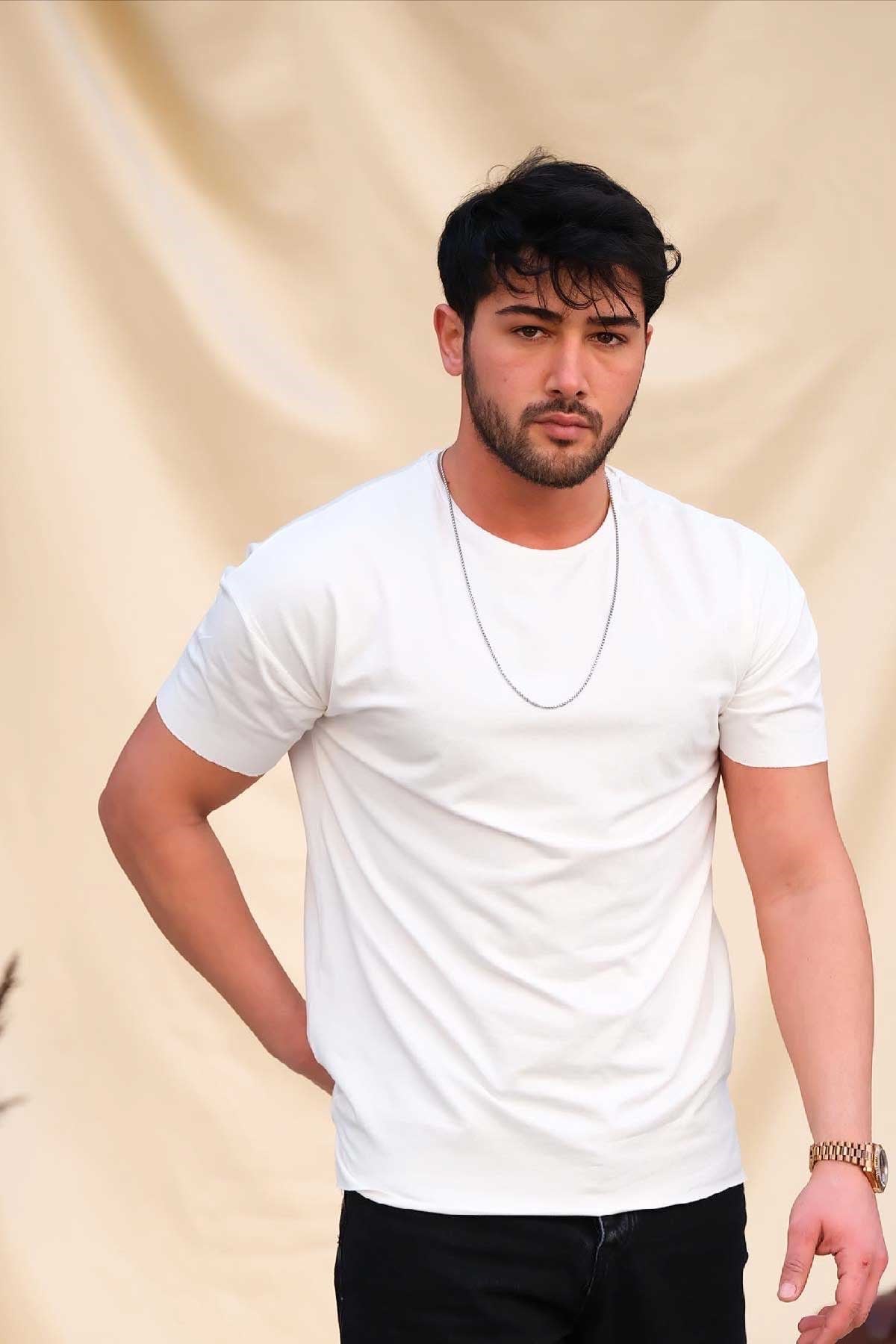 Regular Fit T-Shirt Beyaz Basic