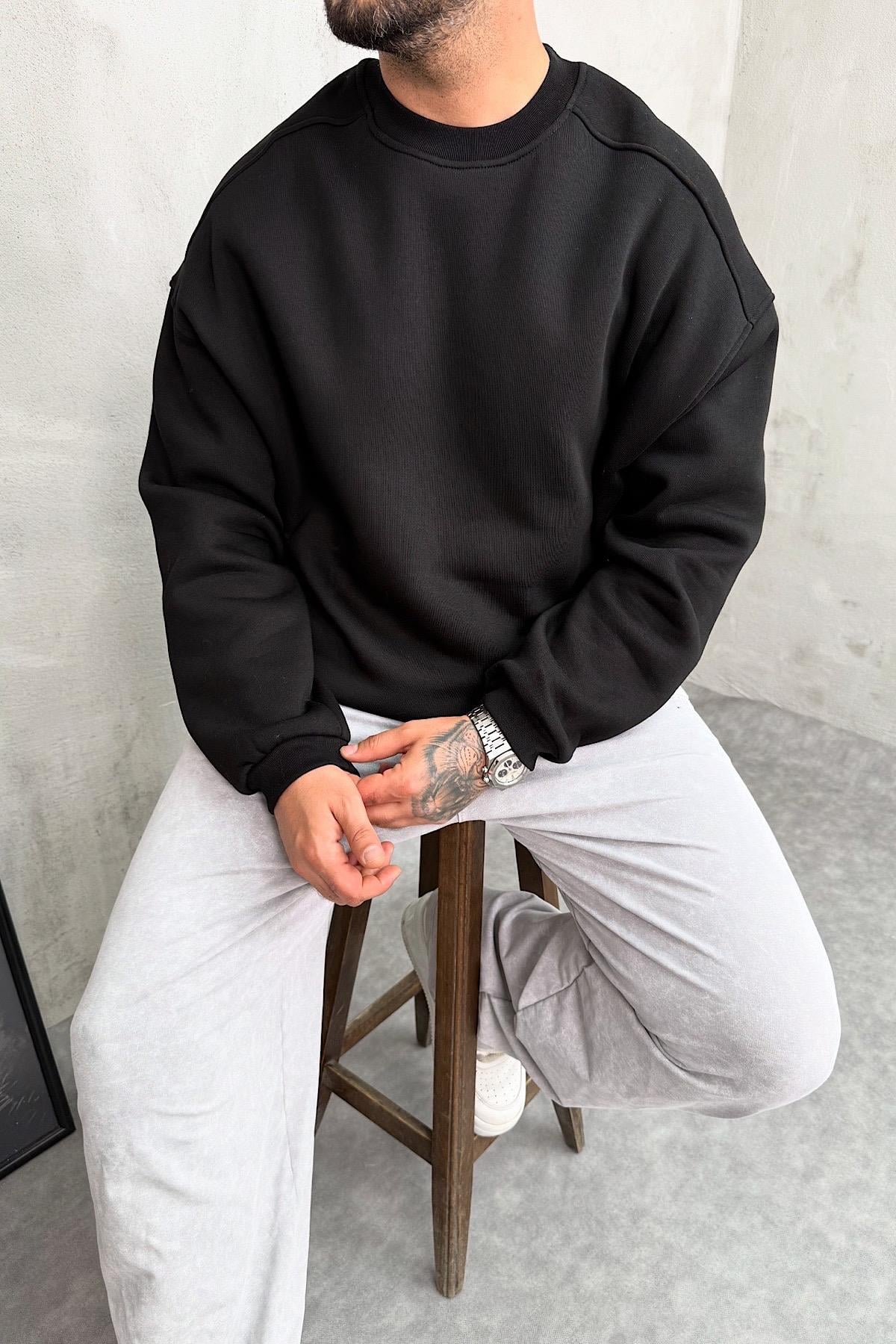 Siyah Basic Sweatshirt