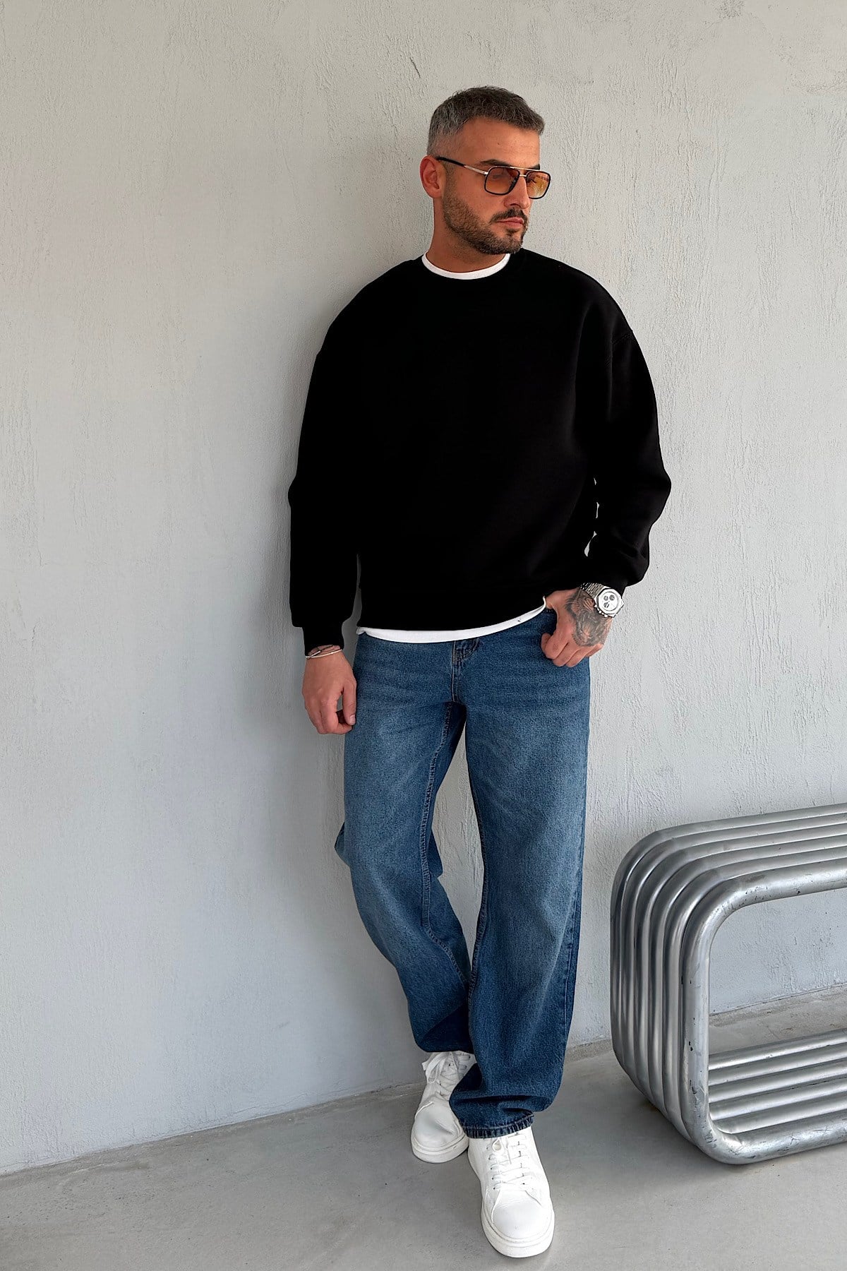 Siyah Basic Sweatshirt