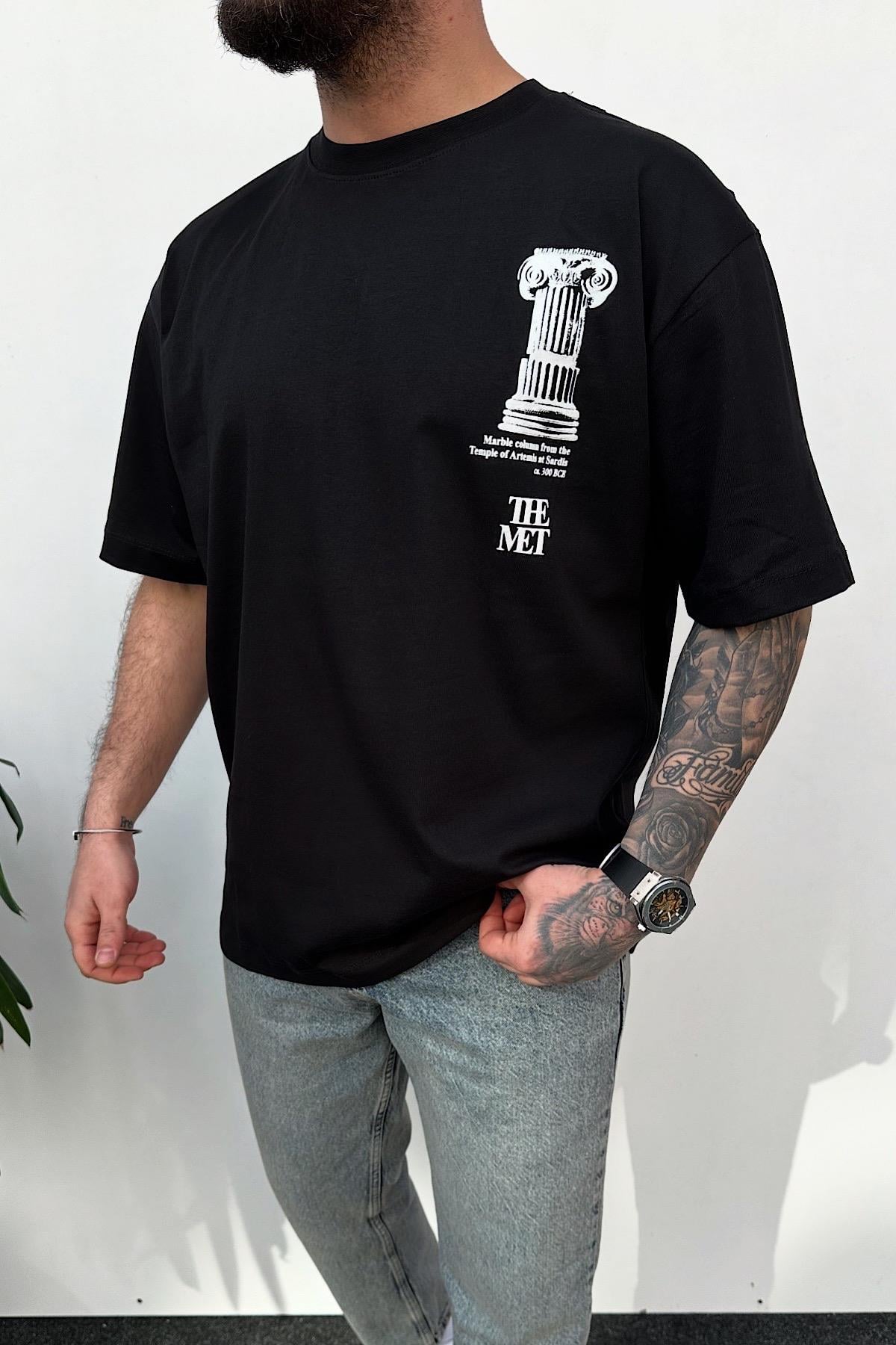 Siyah Baskılı T-Shirt