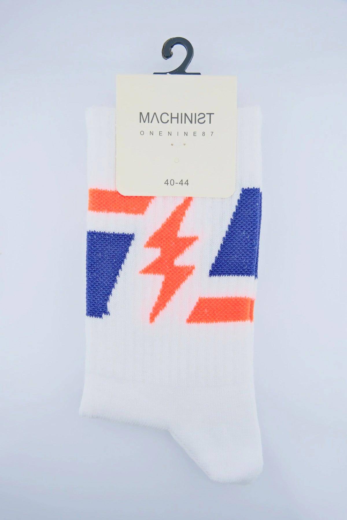 Turuncu Şimşek Çorap Beyaz