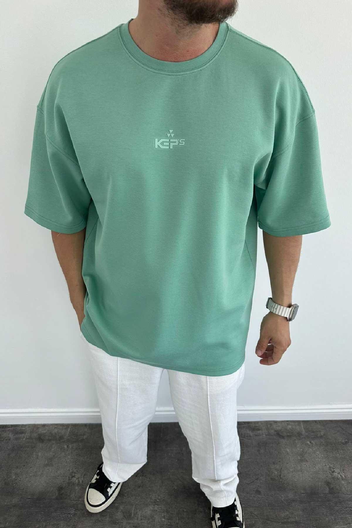Yeşil Keps Oversize T-Shirt