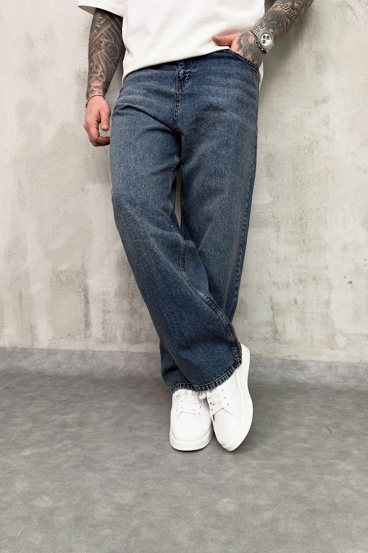 Yıkamalı Relax Baggy Pantolon 