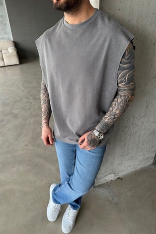 Acid Yıkama Basic Oversize Atlet