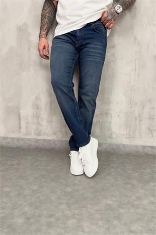 Koyu Mavi Regular Pantolon