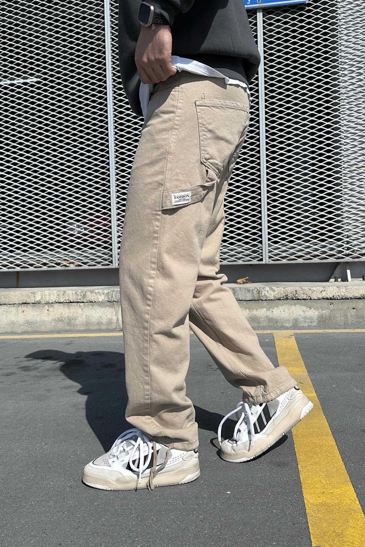 Açık Kahverengi Gabardin Pantolon