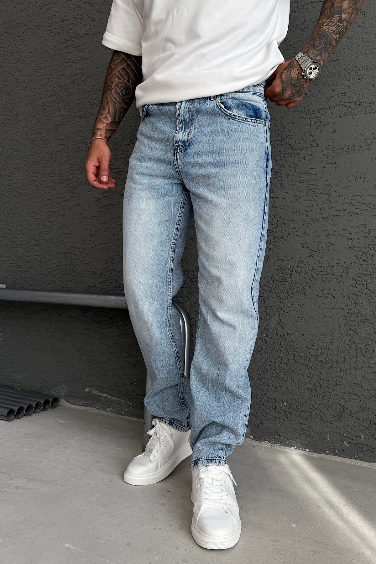 Açık Mavi Baggy Pantolon