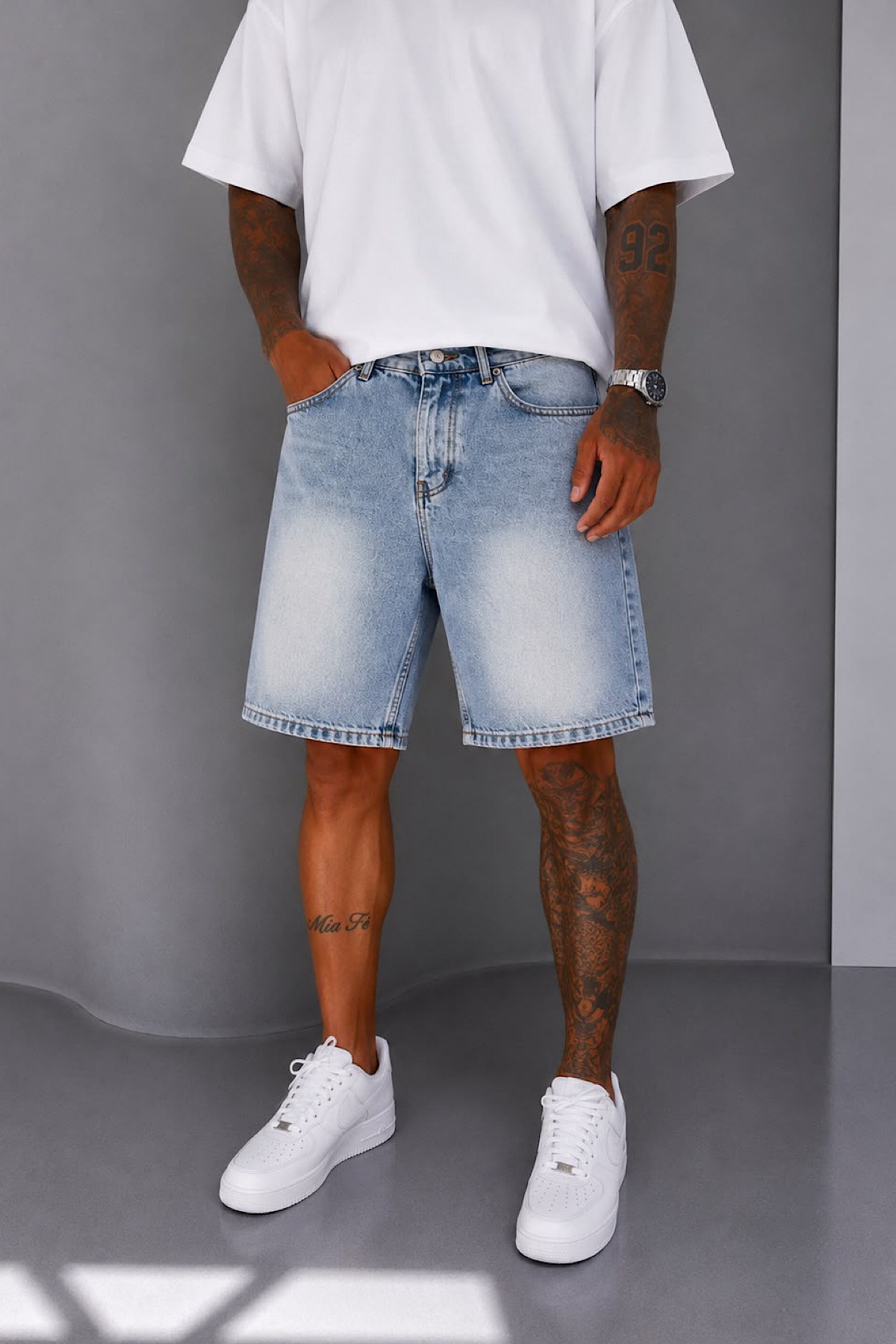 Açık Mavi Denim Şort