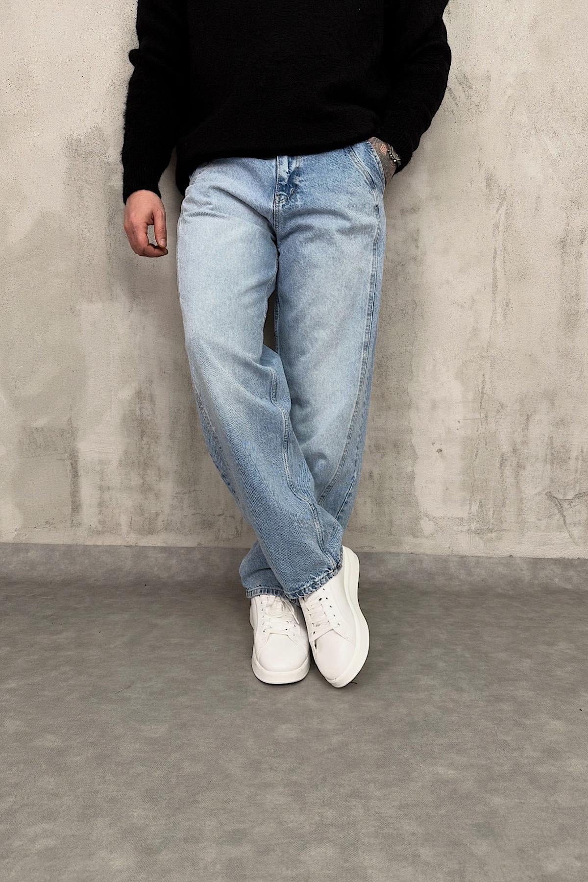 Açık Mavi Relax Baggy Jean