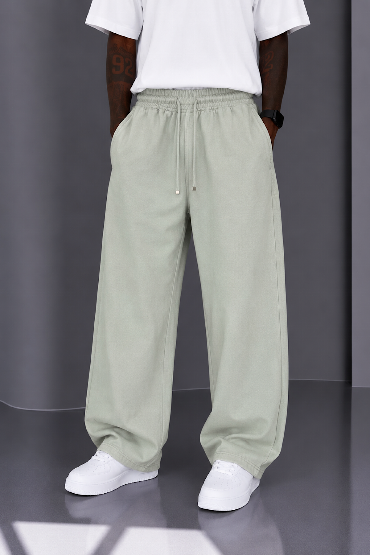 Açık Yeşil Yazlık Gabardin Pantolon