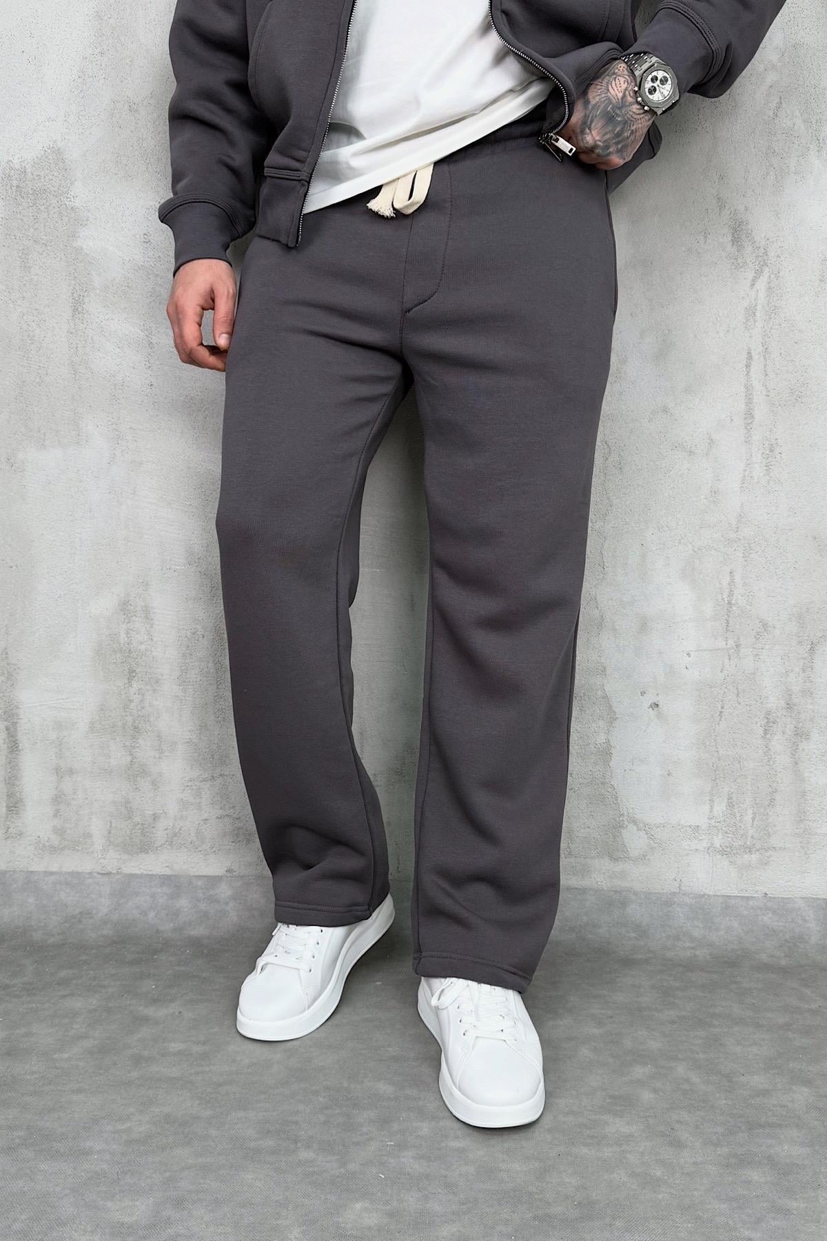 Antrasit Baggy Basic Eşofman