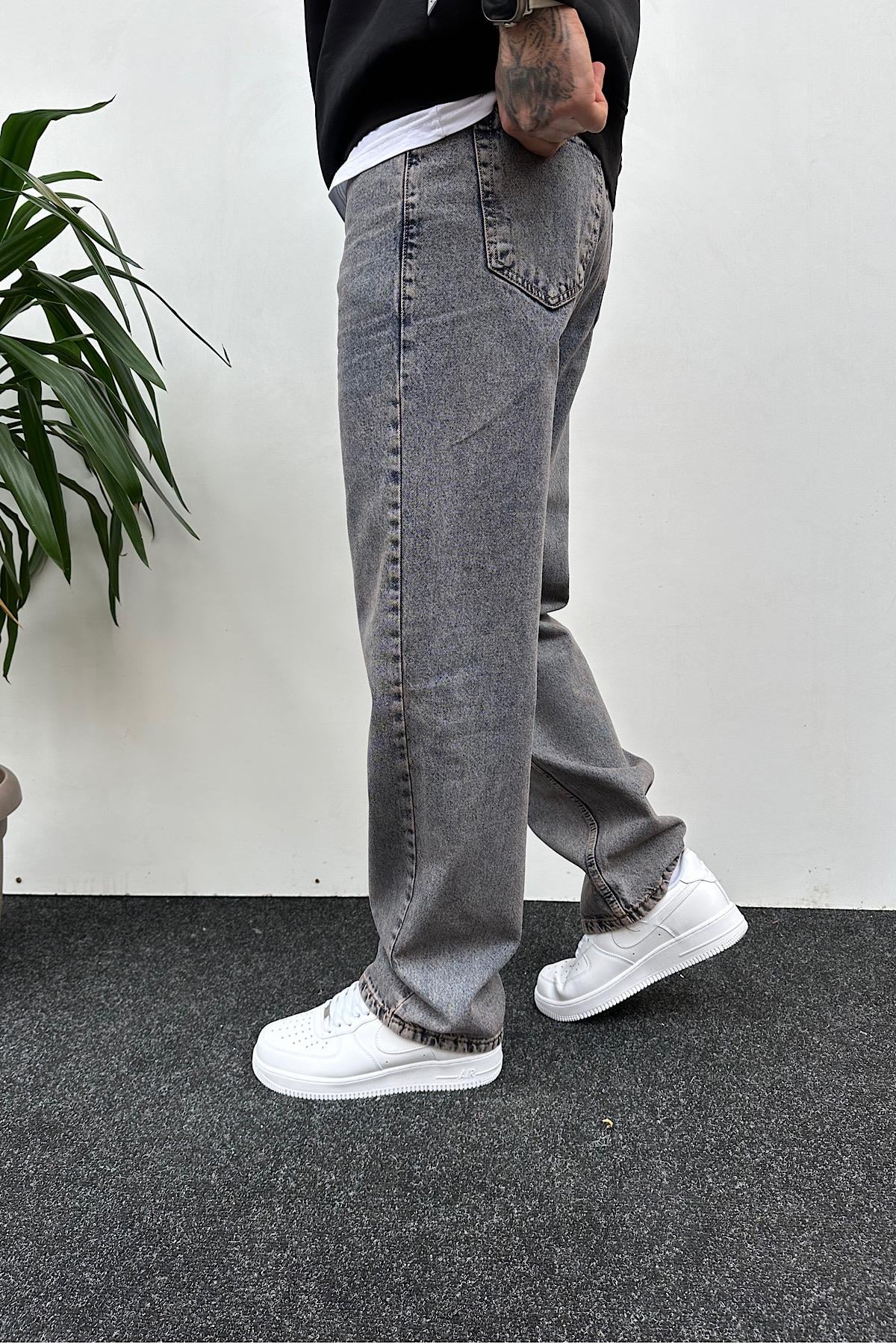 Baggy Kalıp Eskitme Pantolon