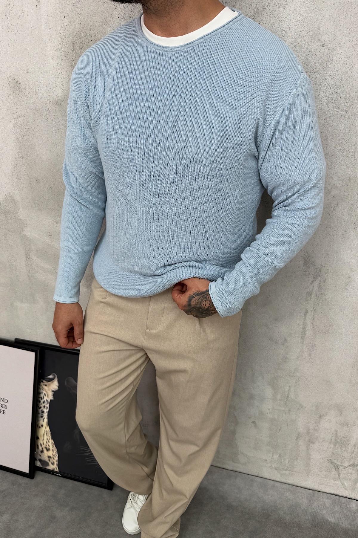 Bebe Mavisi Triko Kazak