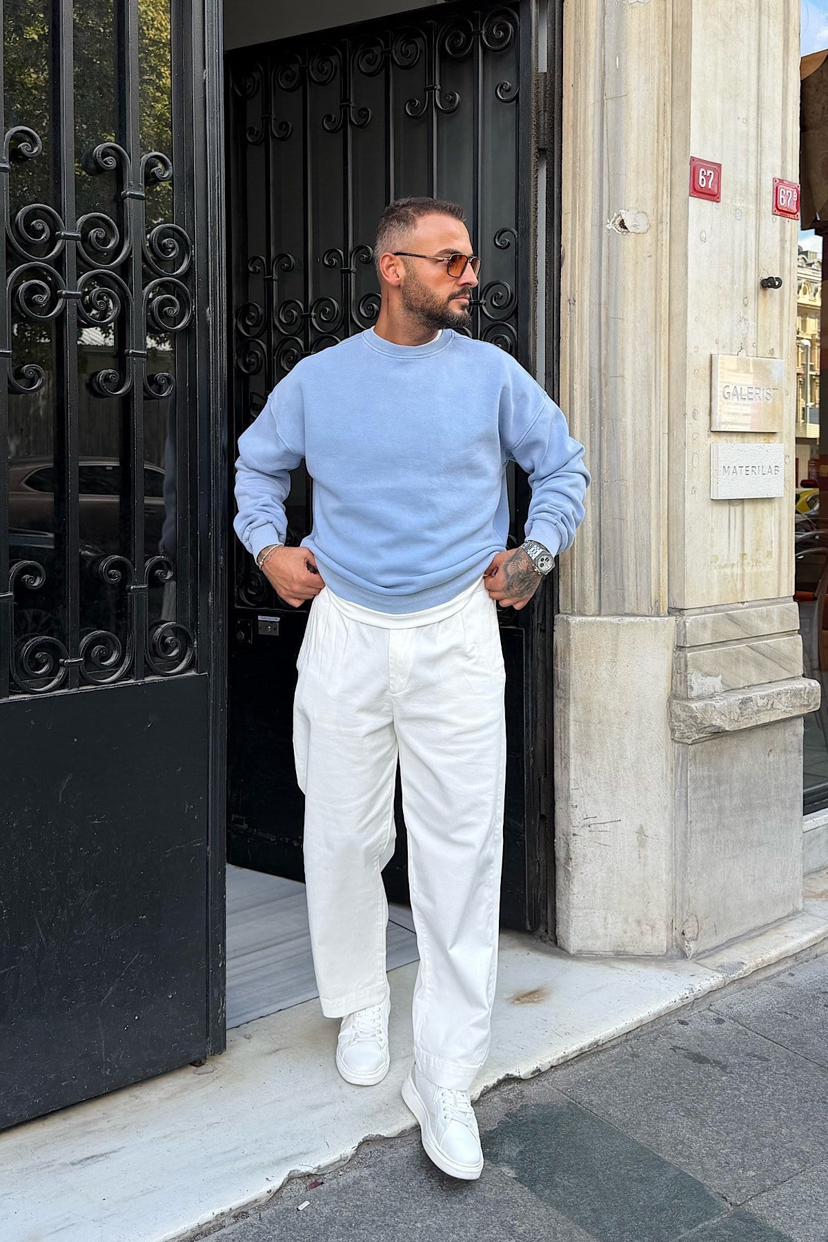 Bebe Mavisi Yıkamalı Basic Sweat 