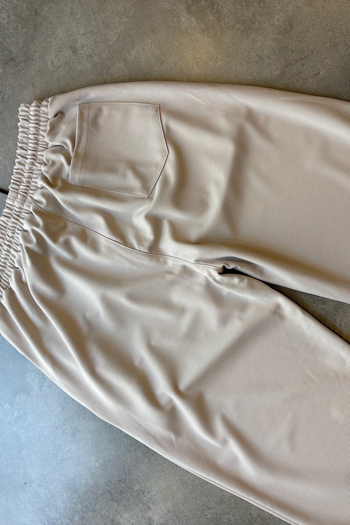 Bej Beli İpli Baggy Pantolon 