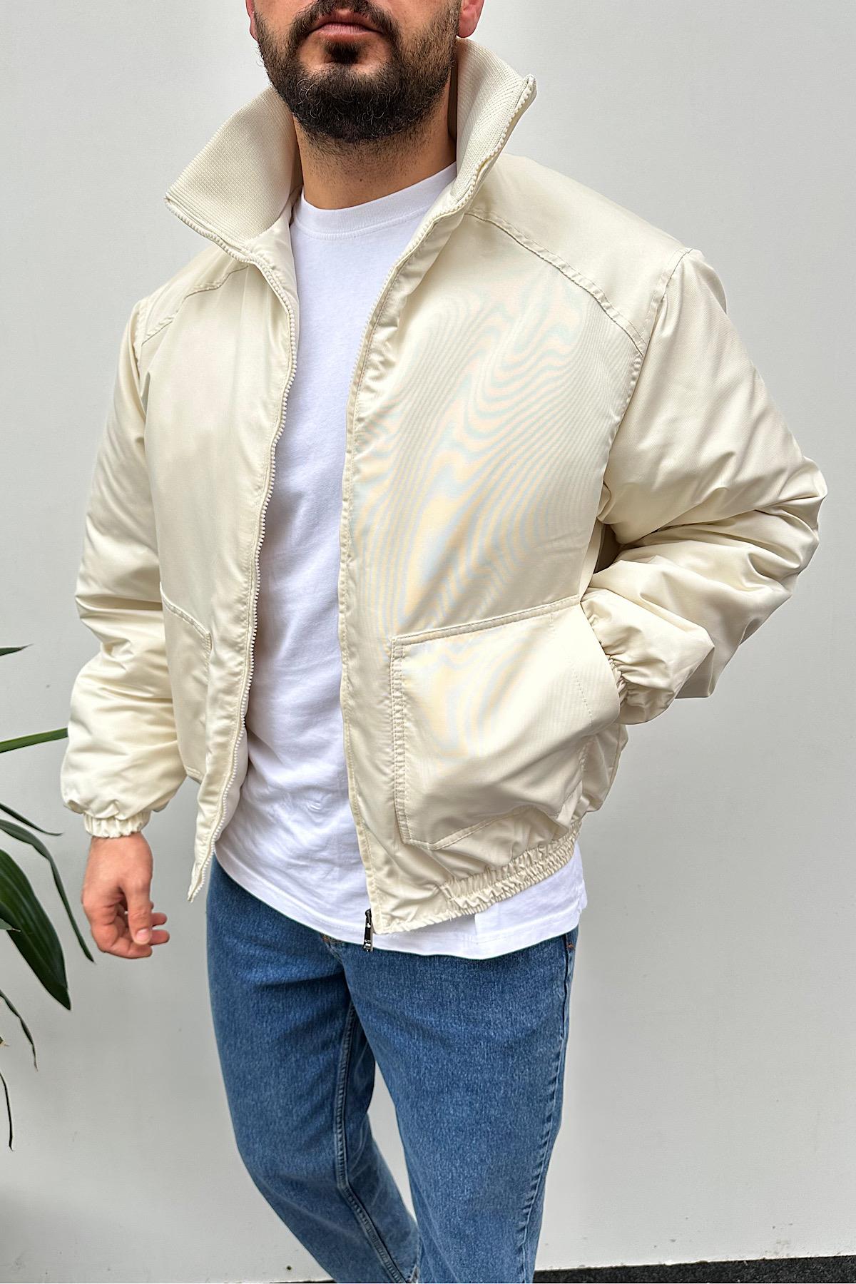 Bej İçi Kapitone Ceket 