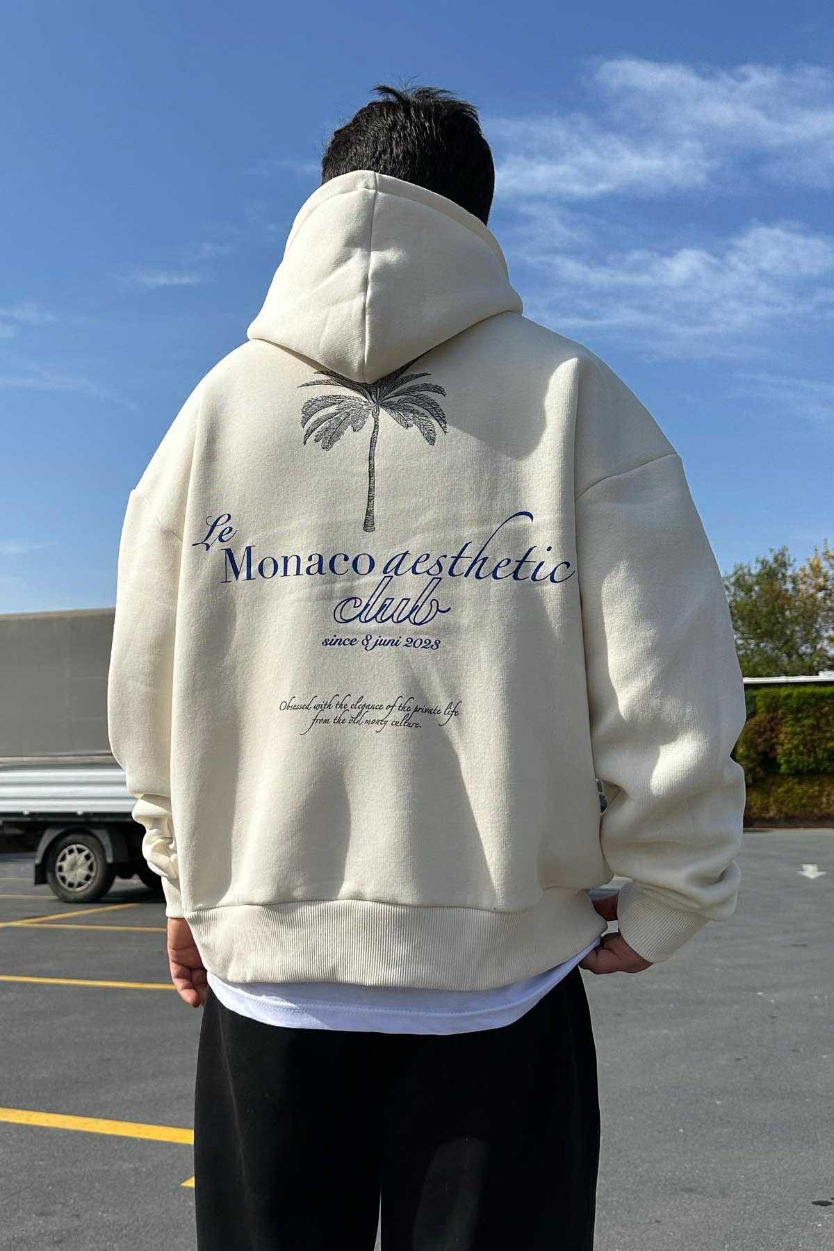 Bej Monaco Oversize Hoodie