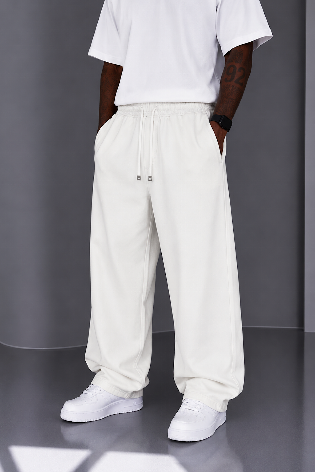 Beyaz Yazlık Gabardin Pantolon 