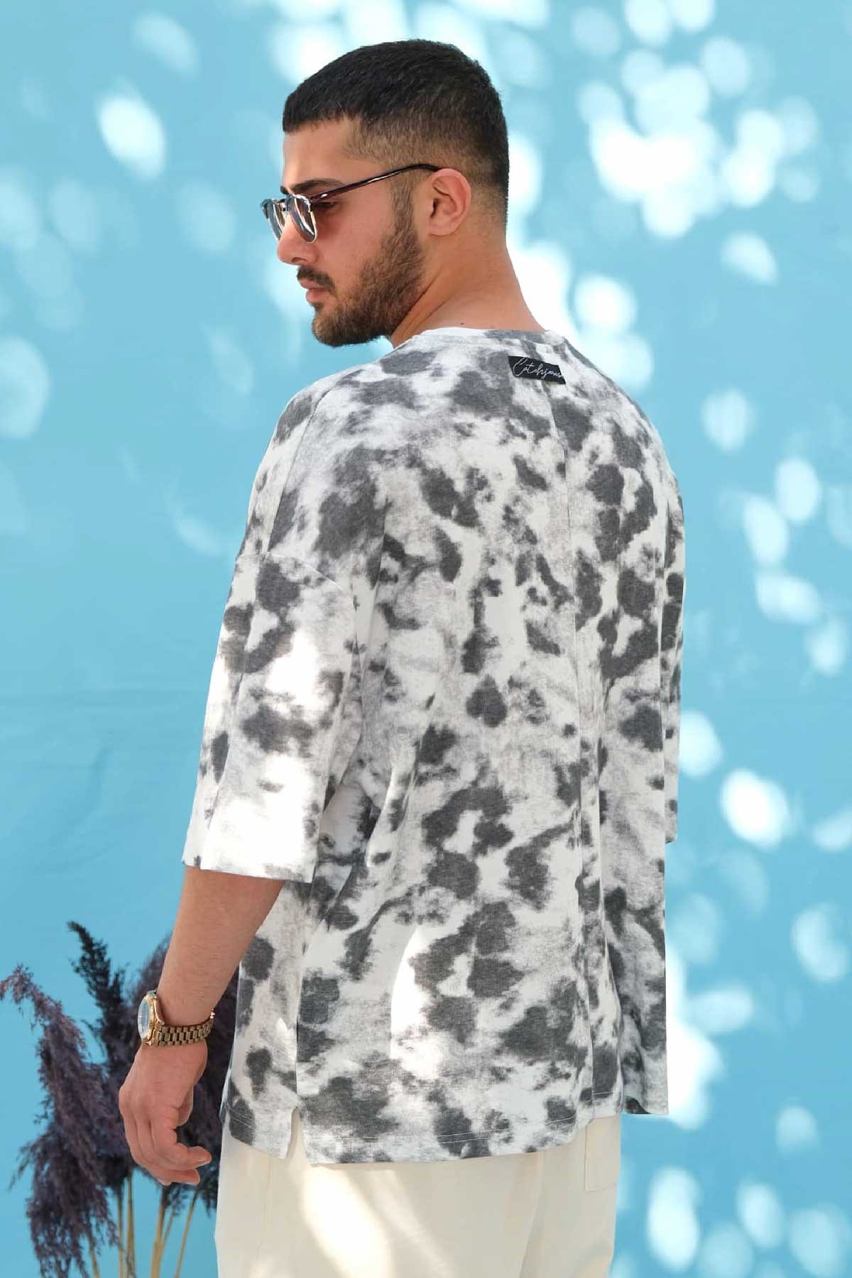 Beyaz Yıkamalı T-Shirt