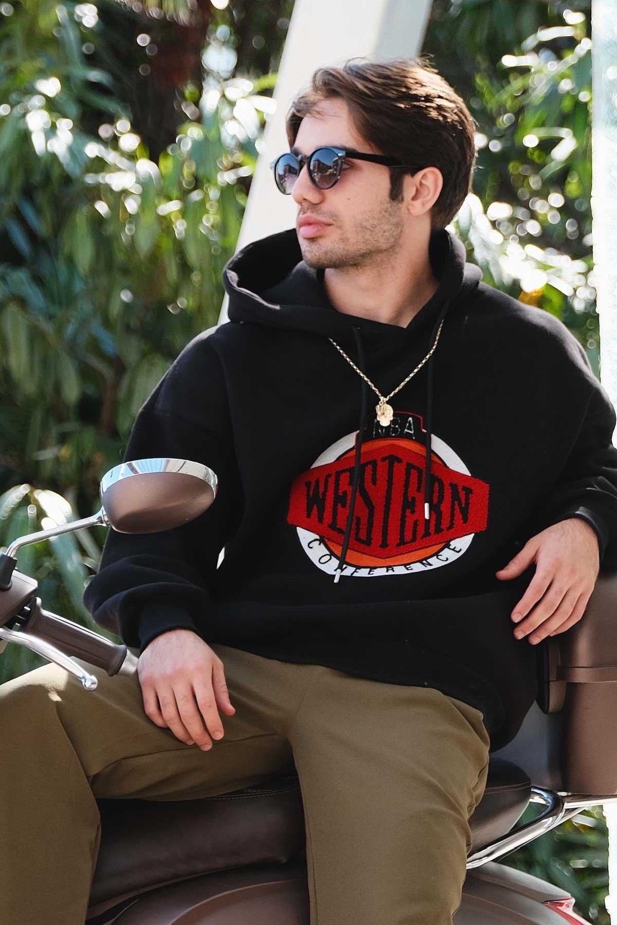 Bol Kalıp Western Sweatshirt