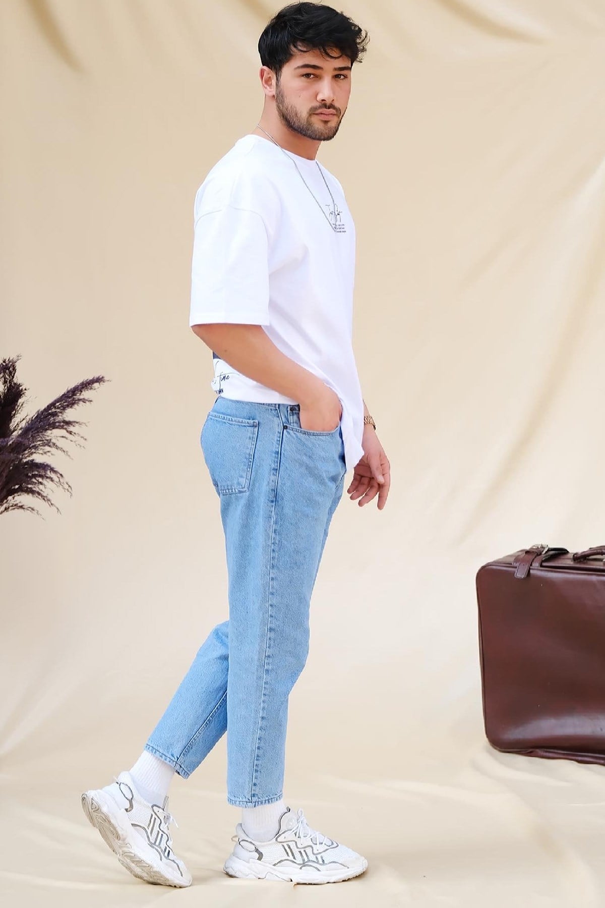 Boyfriend Jean Açık Mavi