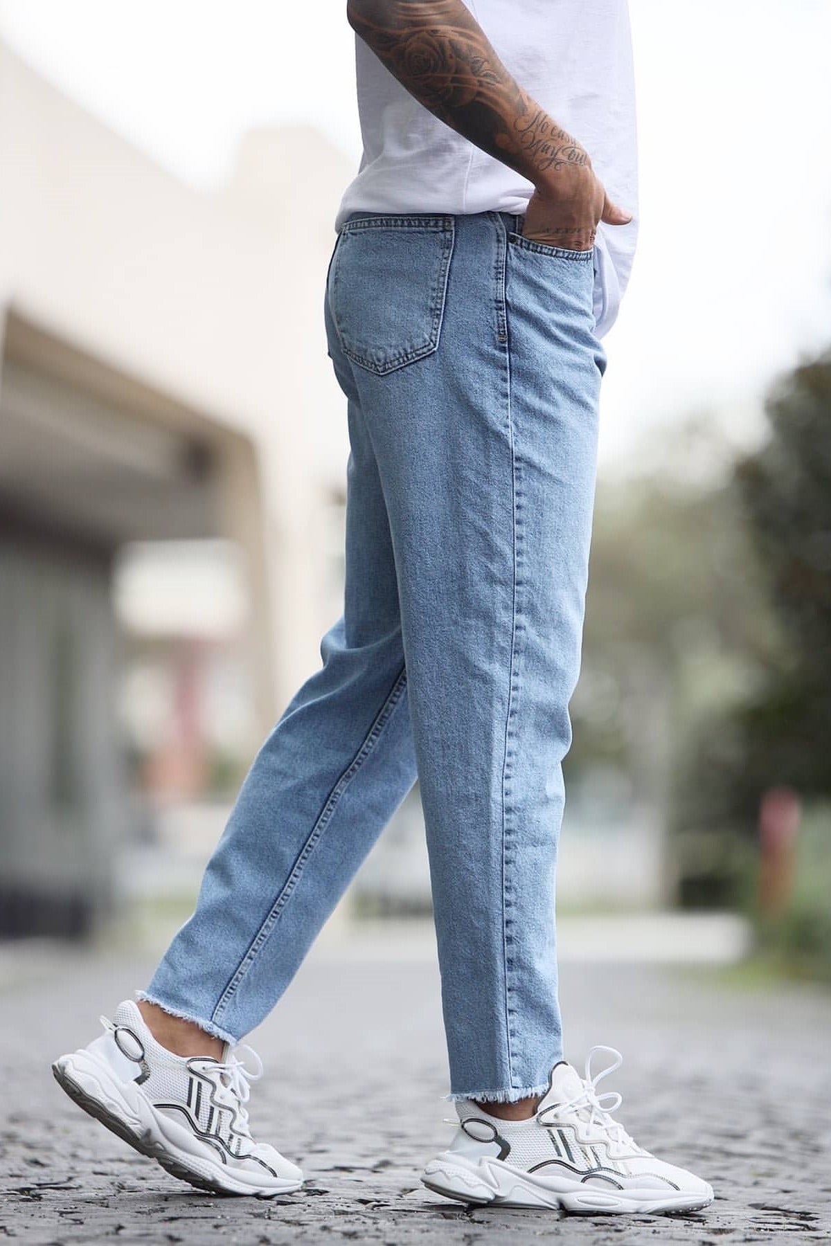 Boyfriend Jeans Açık Mavi