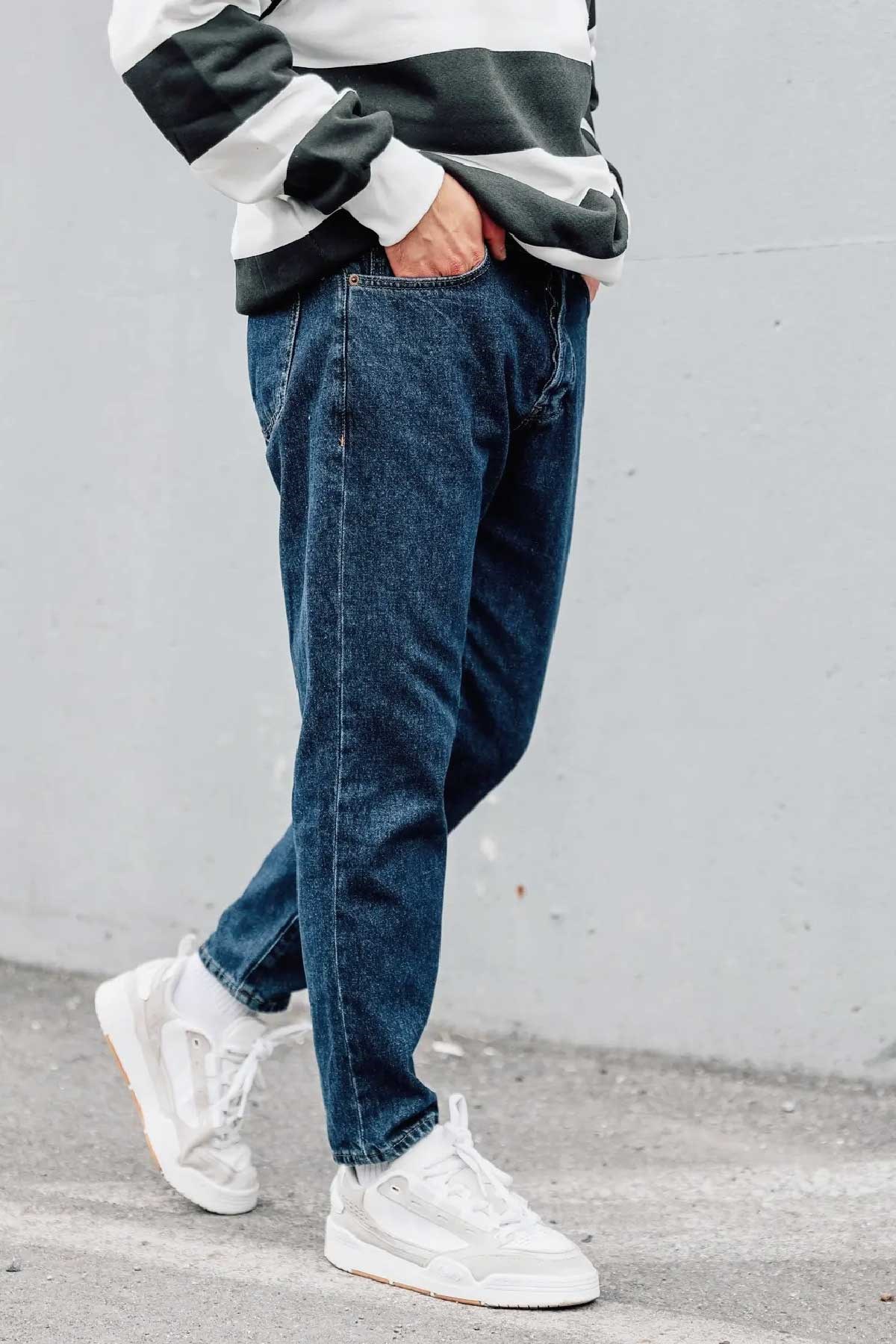 Boyfriend Lacivert Pantalon 