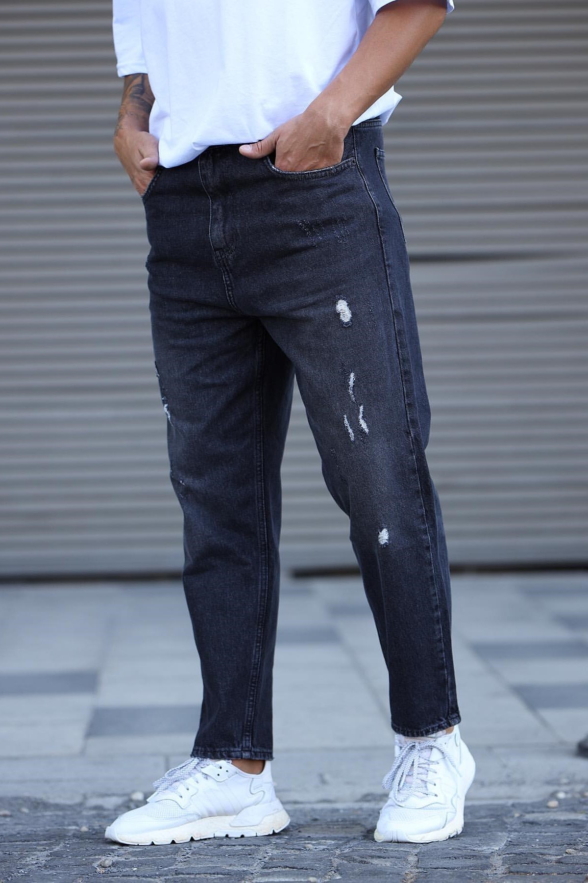 BOYFRIEND YIRTIK DETAY JEANS SİYAH