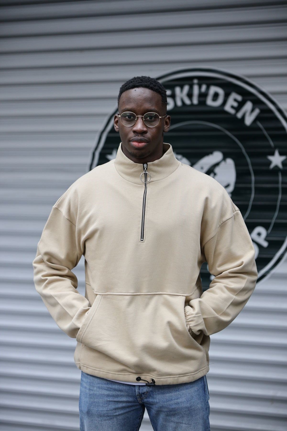 FERMUARLI SWEATSHIRT BEJ
