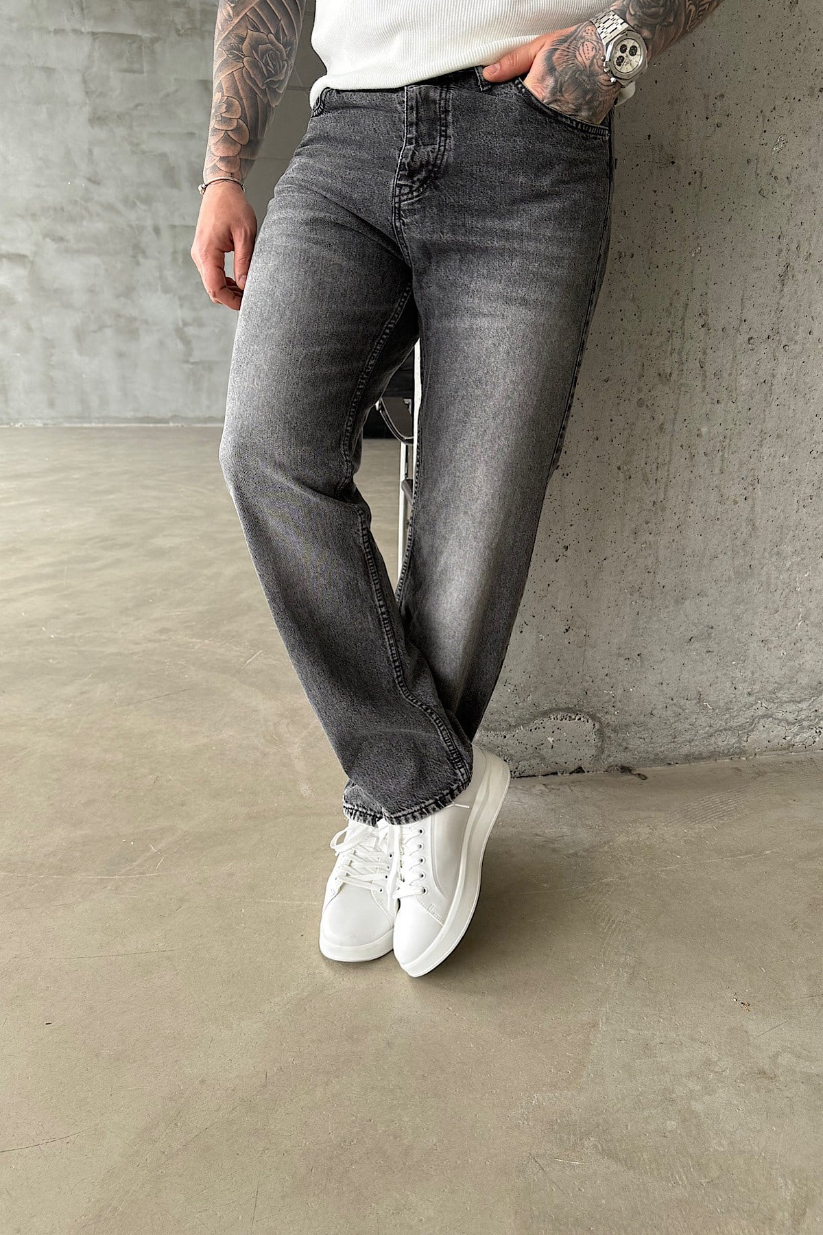 Füme Yıkamalı Jean