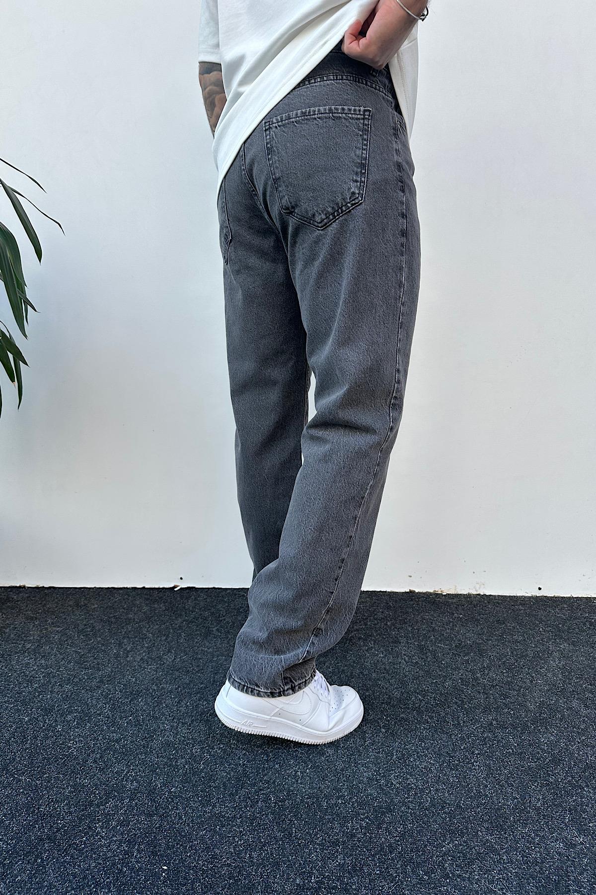 Gri Baggy Kalıp Pantolon