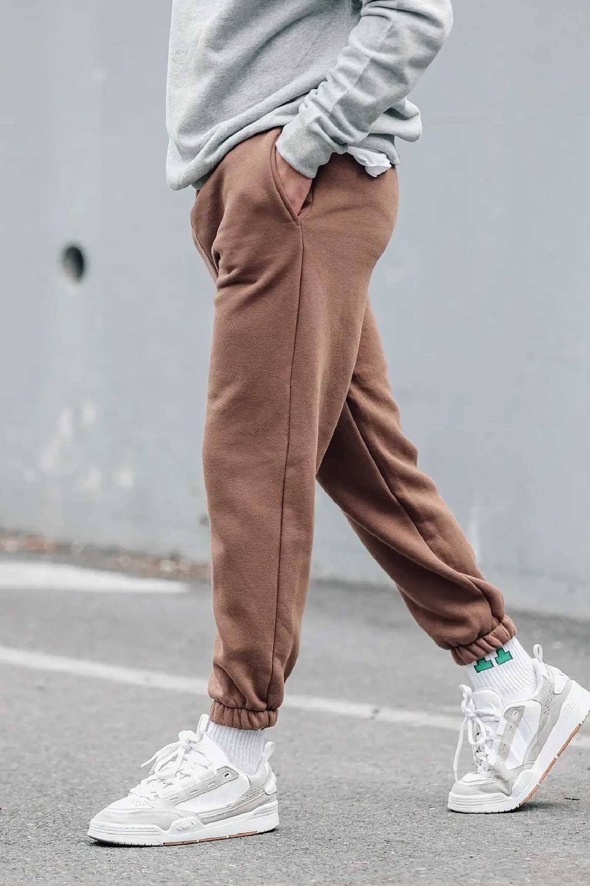 Hafif Oversize Kahverengi Eşofman 