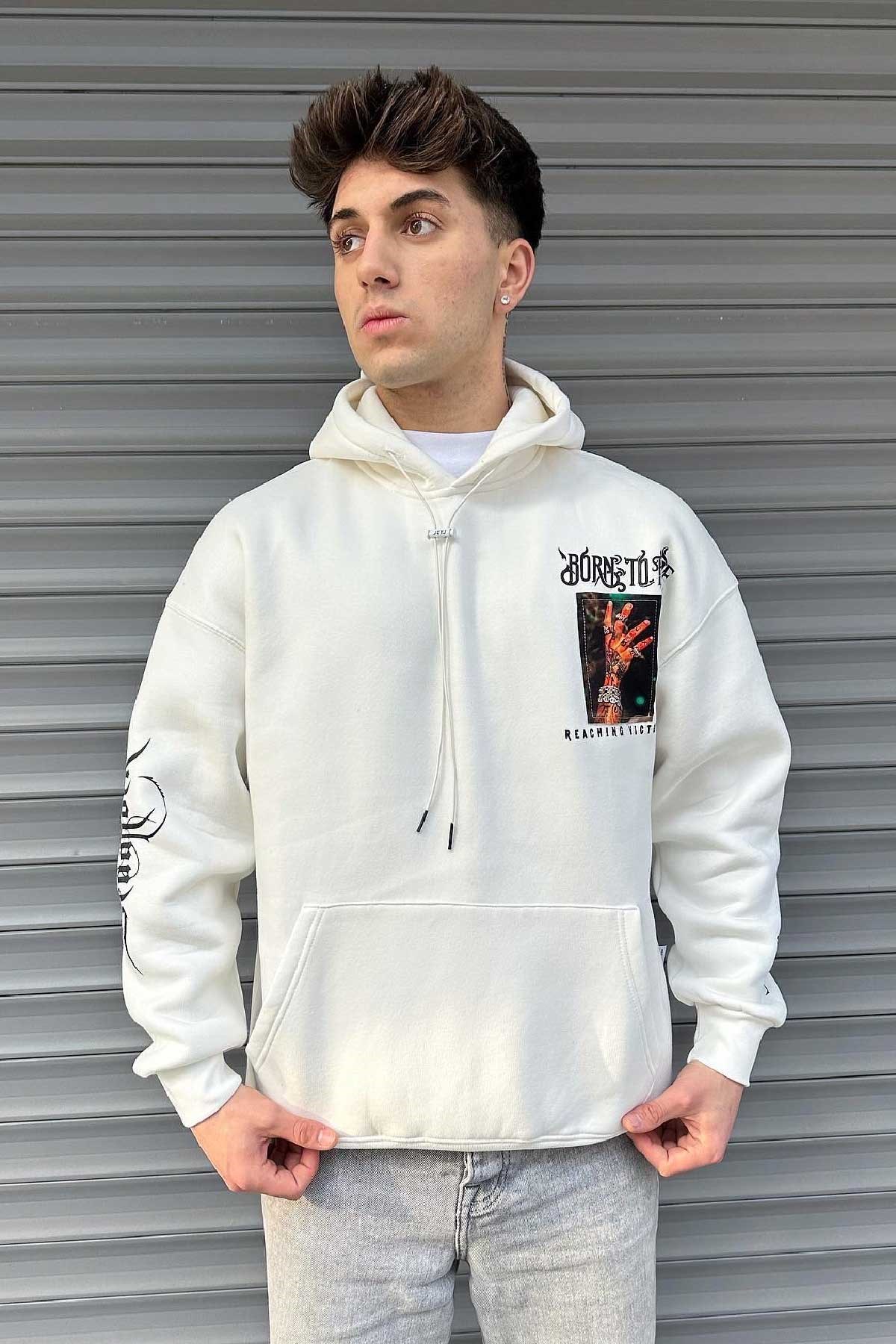 Hafif Oversize Kapşonu Sweatshirt