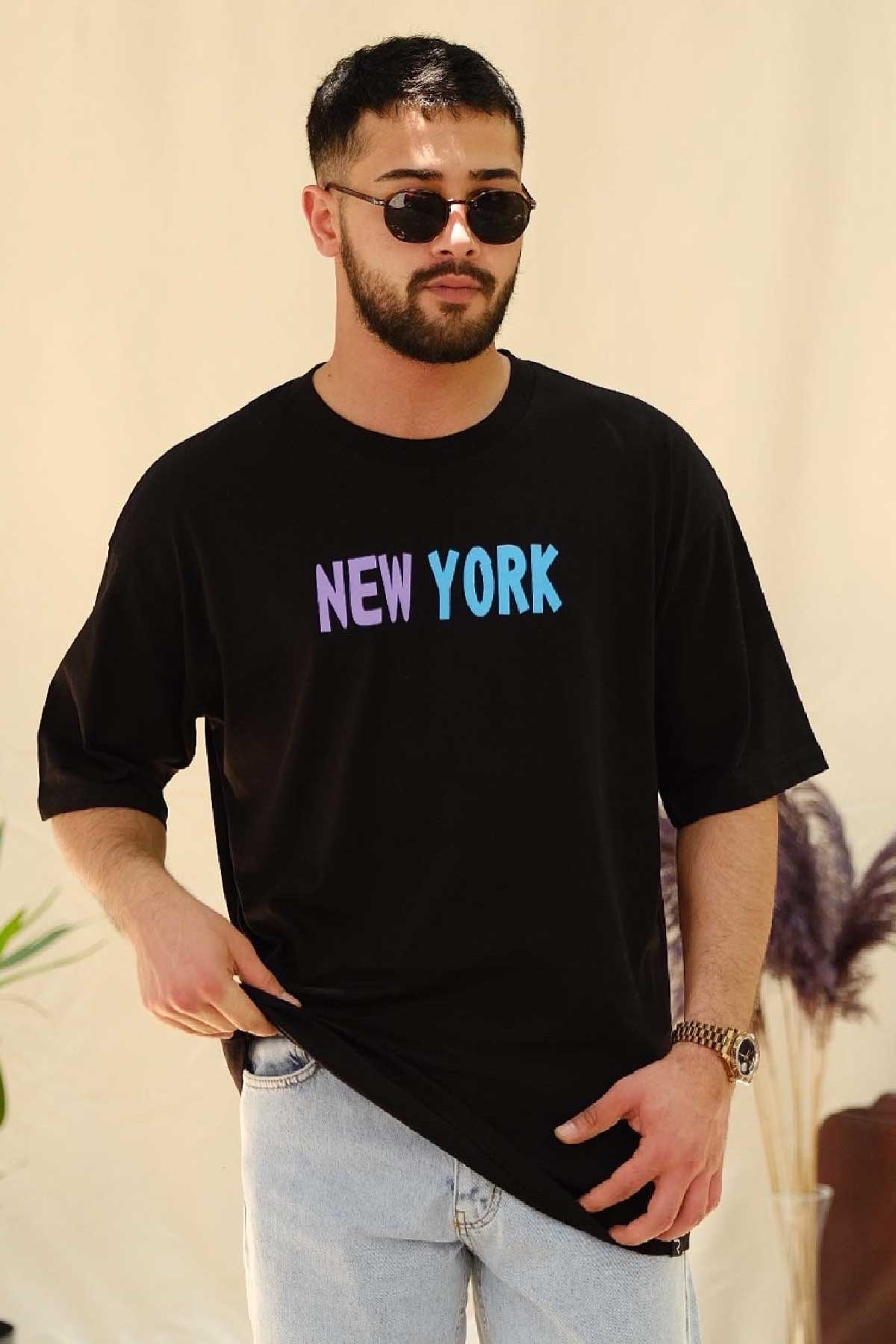 Hafif Oversize New York T-Shirt