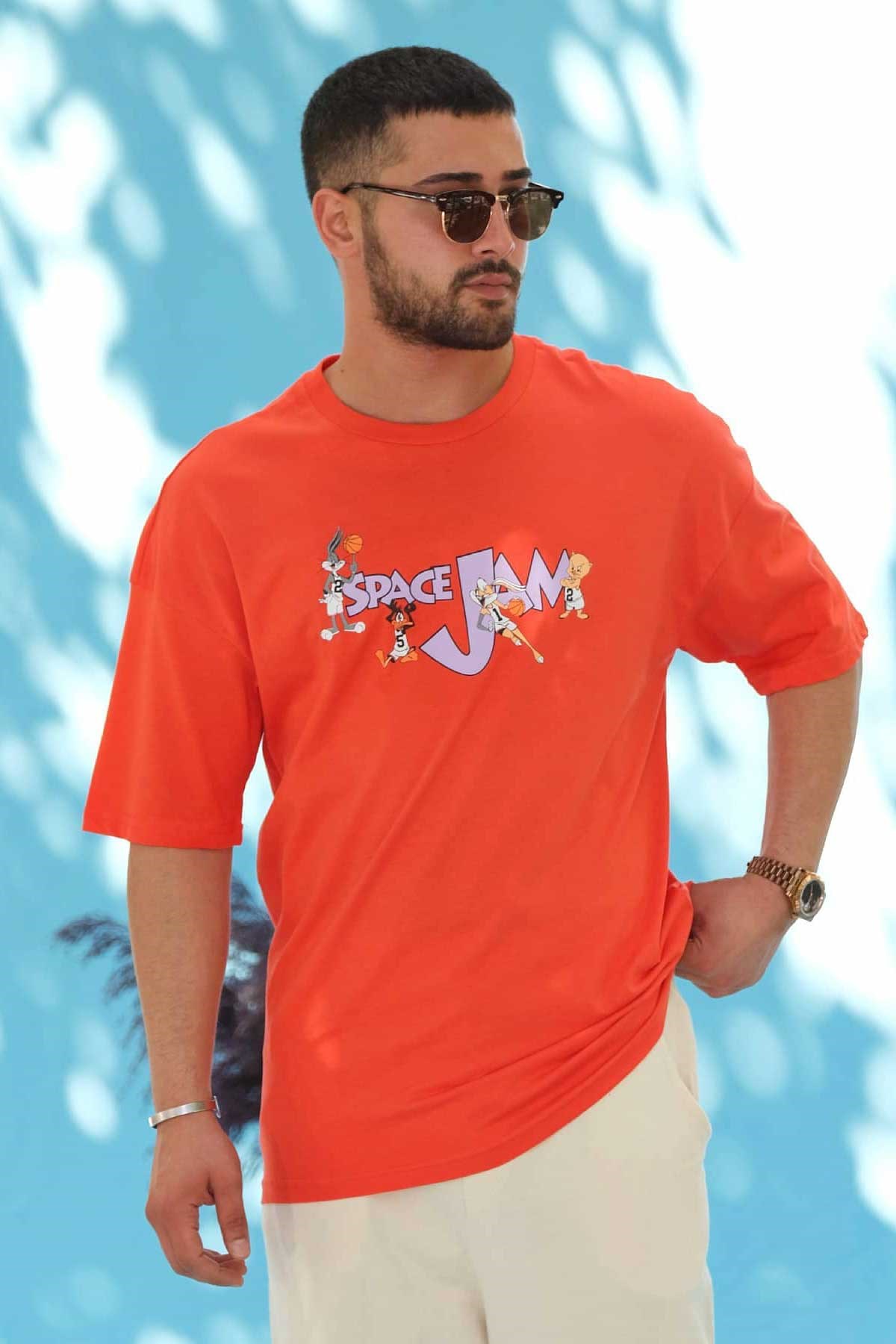 Hafif Oversize Space T-Shirt 