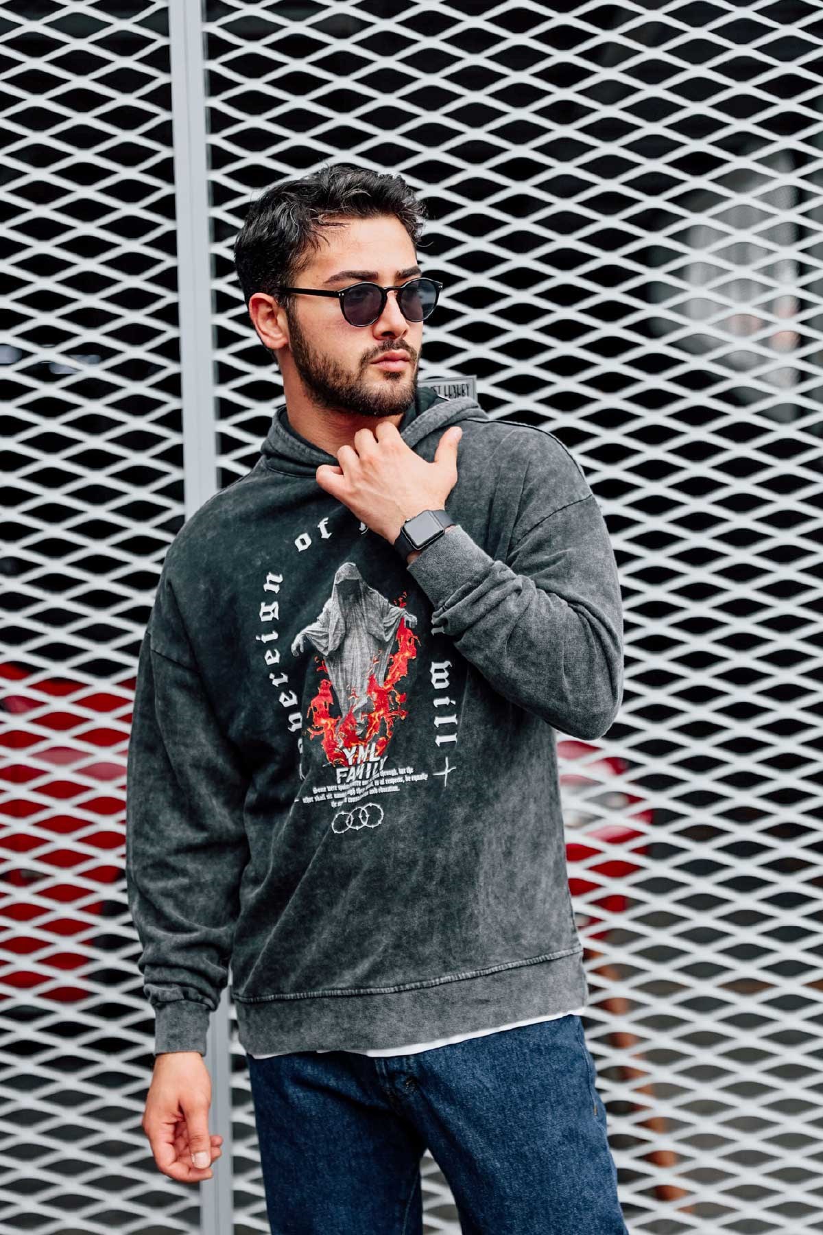 Hafif Oversize Yıkamalı Sweatshirt
