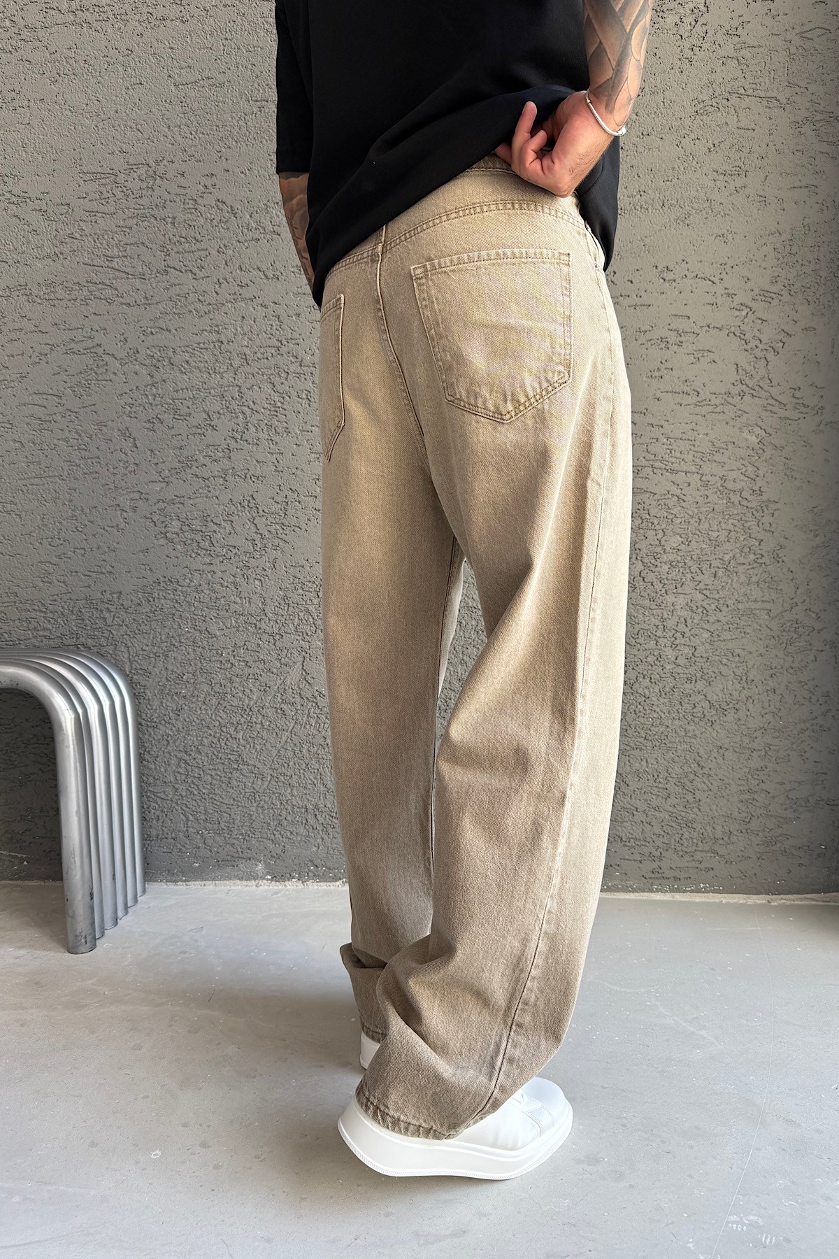 Hardal Rengi Relax Baggy Pantolon 