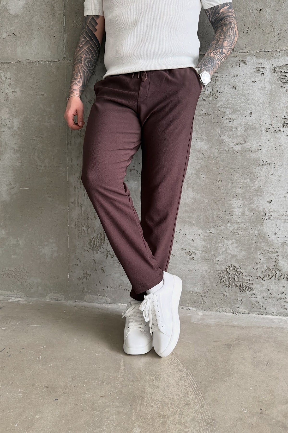 Kahverengi Bel Lastikli Regular Jogger