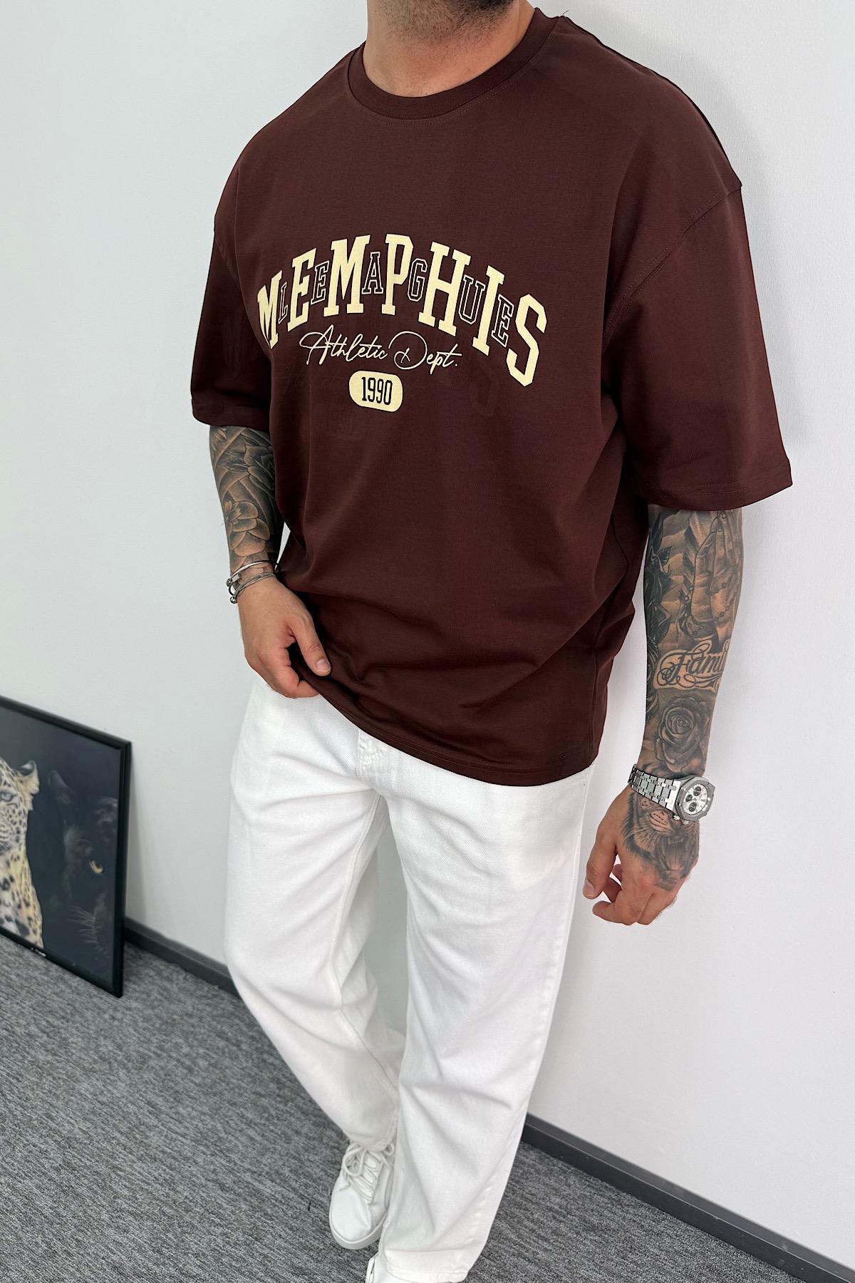 Kahverengi Memphıs T-Shirt