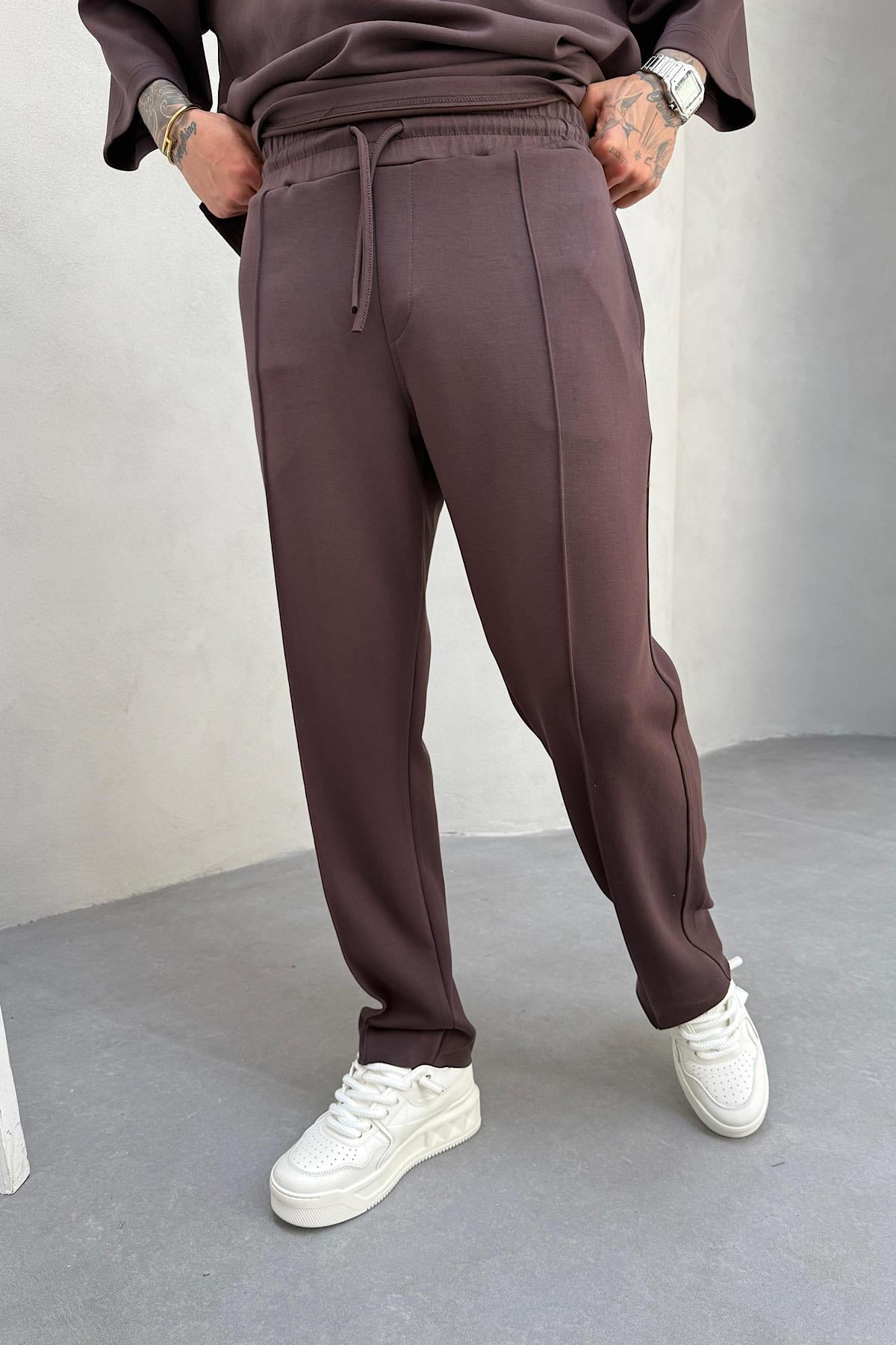 Kahverengi Modal Kumaş Eşofman